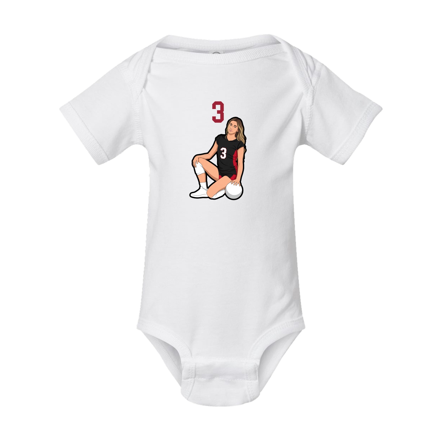 Baby Onesie — Number Top in White