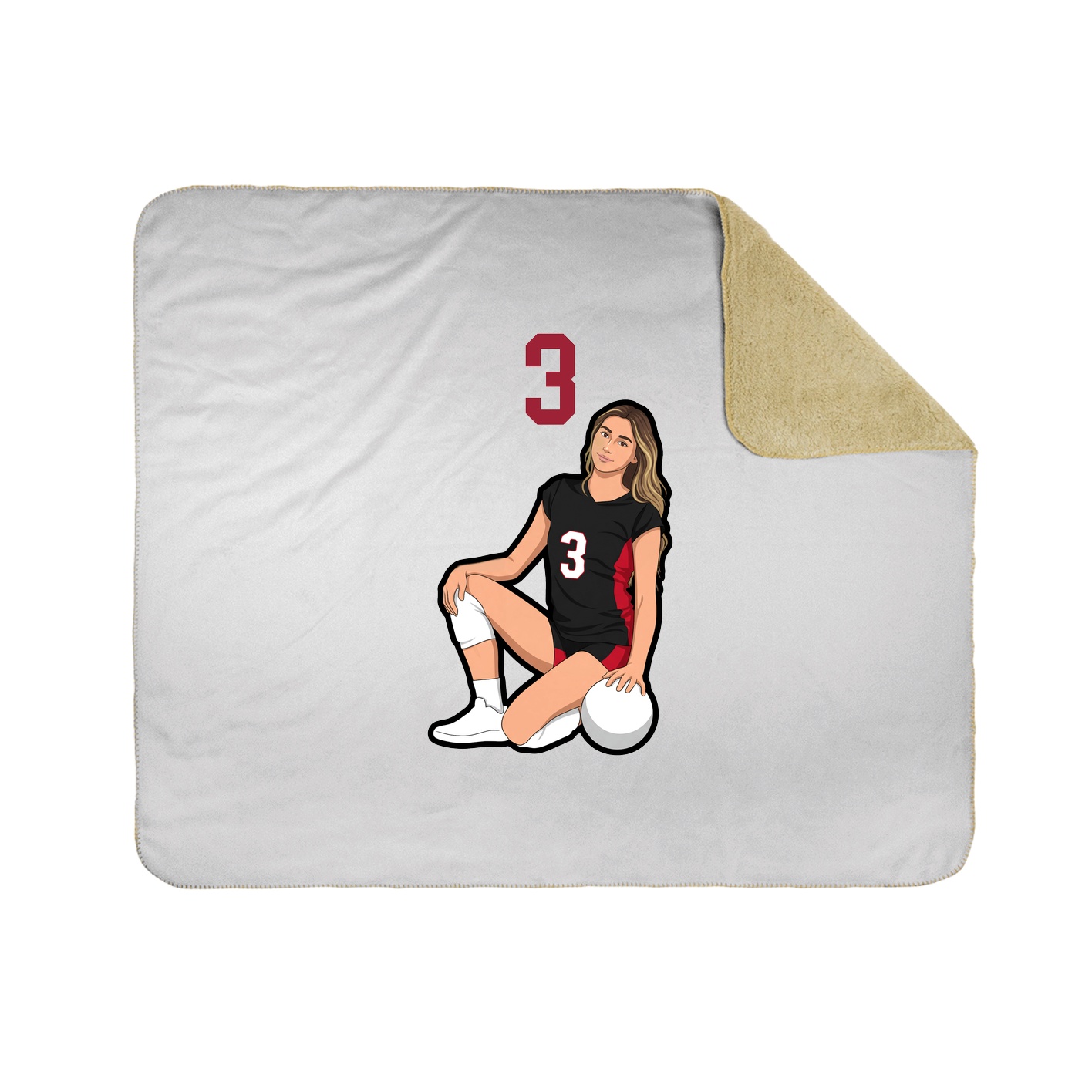 Throw Blanket — Number Top in White