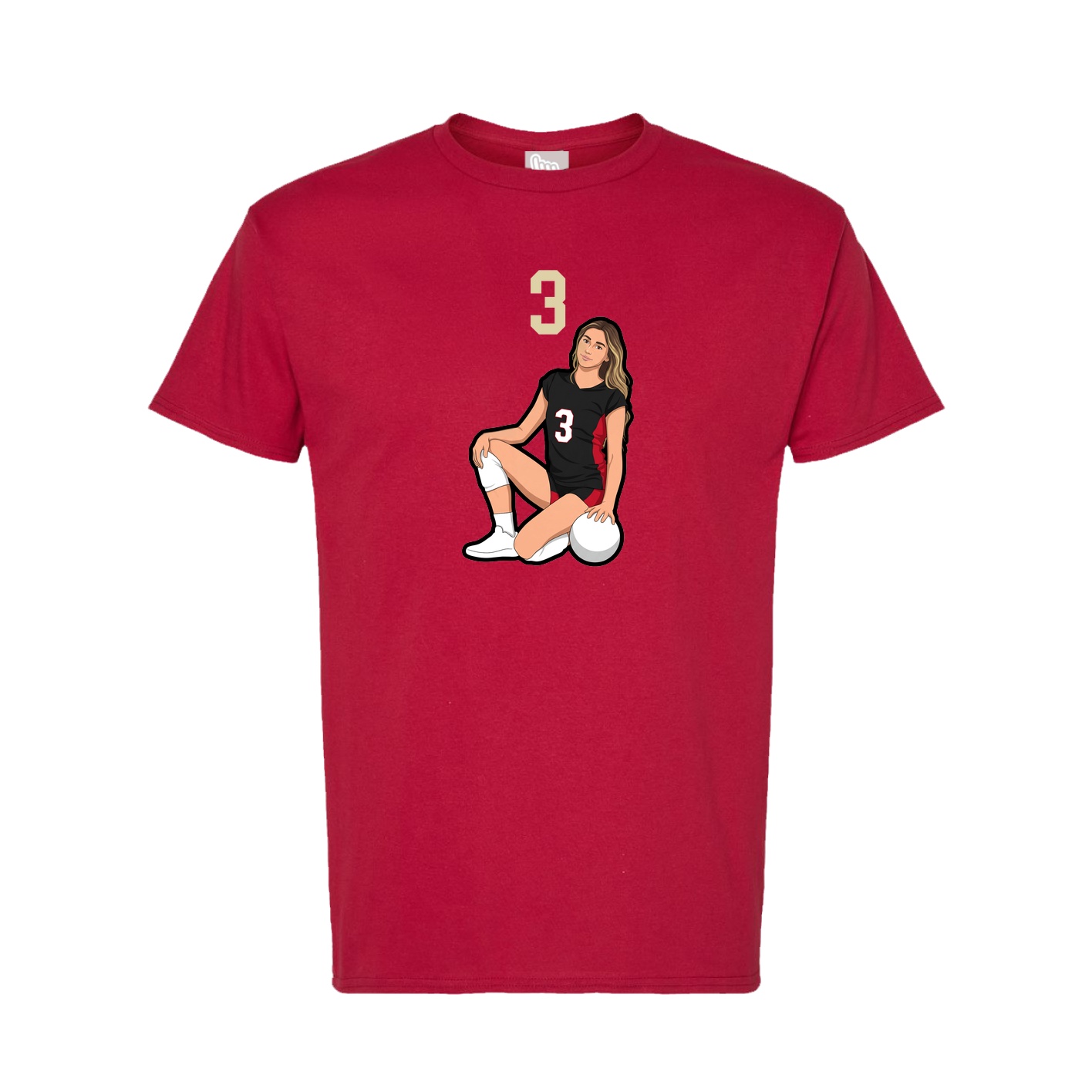 Tee — Number Top in Crimson