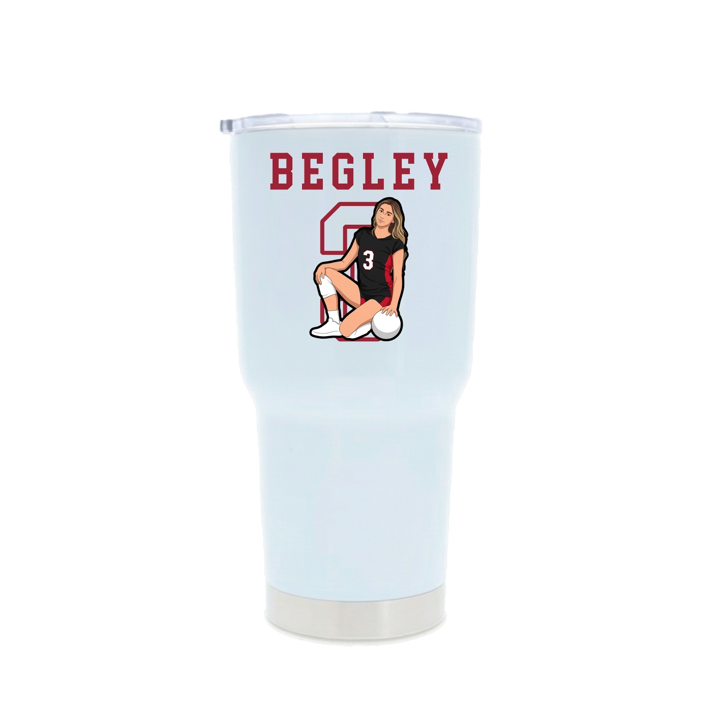 30oz Stainless Steel Tumbler — Shirsey in White