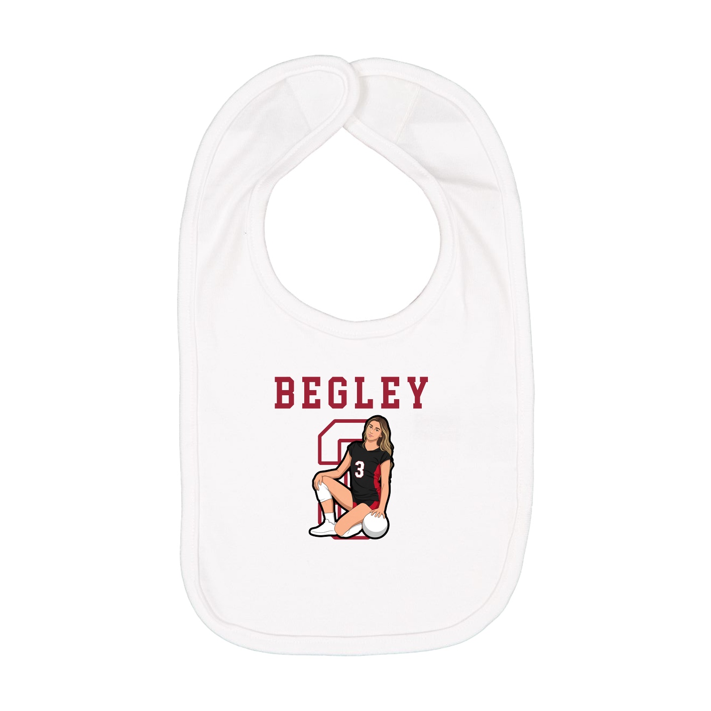 Infant Bib — Shirsey in White