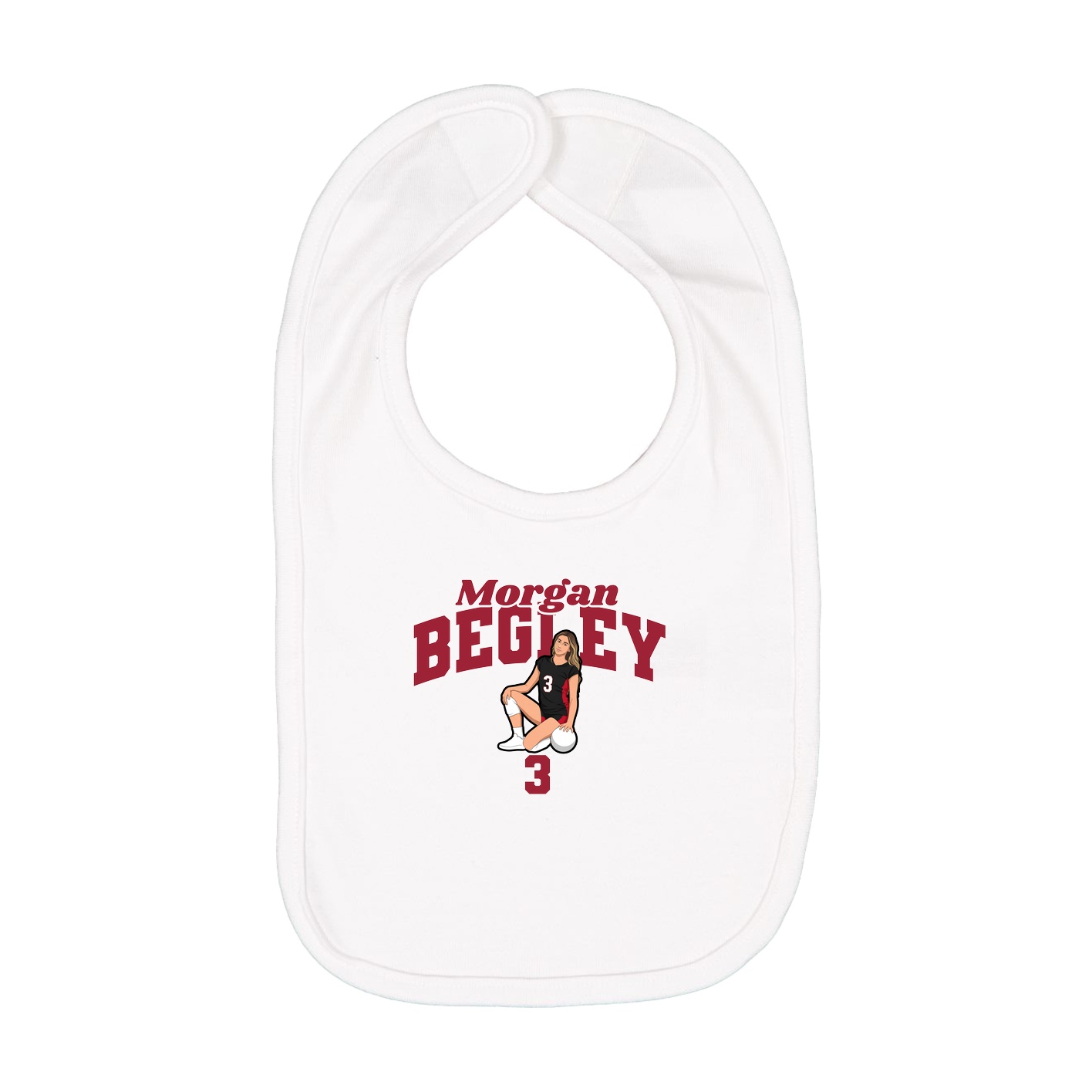 Infant Bib — Signature Arch in White
