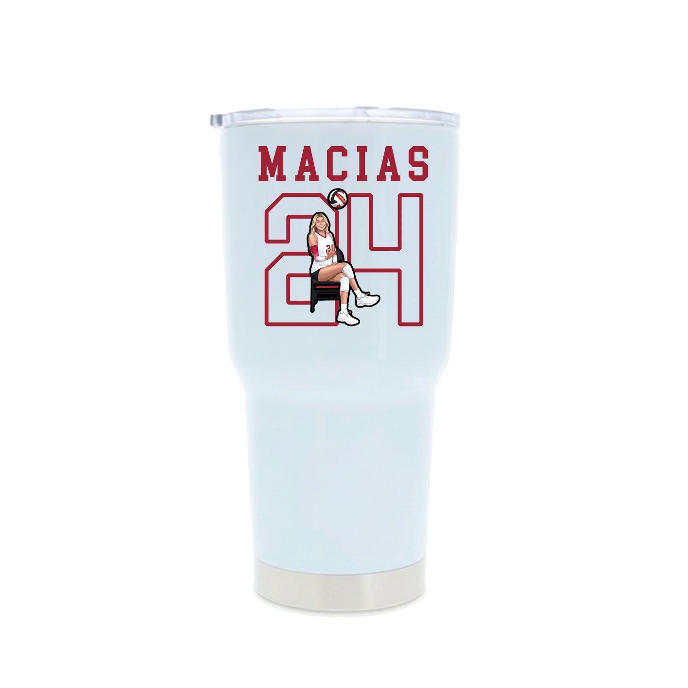 30oz Stainless Steel Tumbler — Shirsey in White