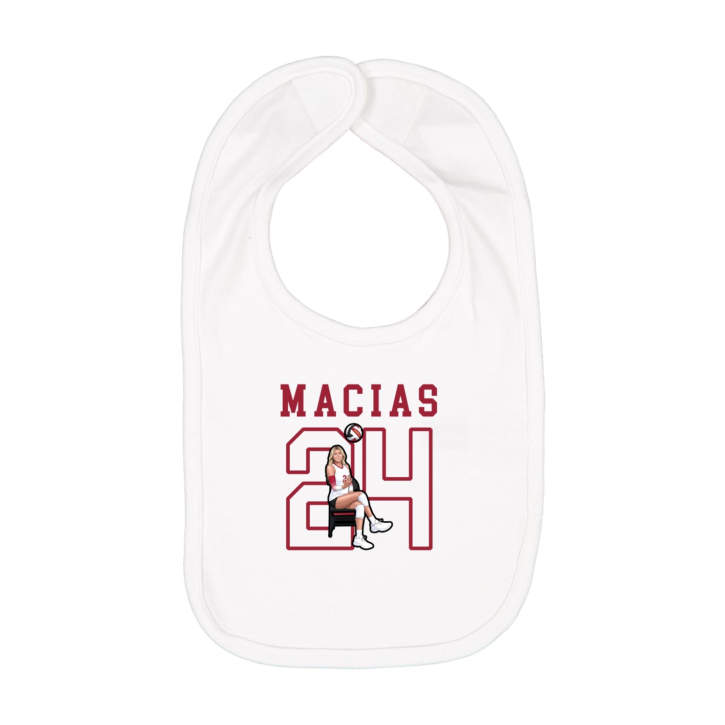 Infant Bib — Shirsey in White