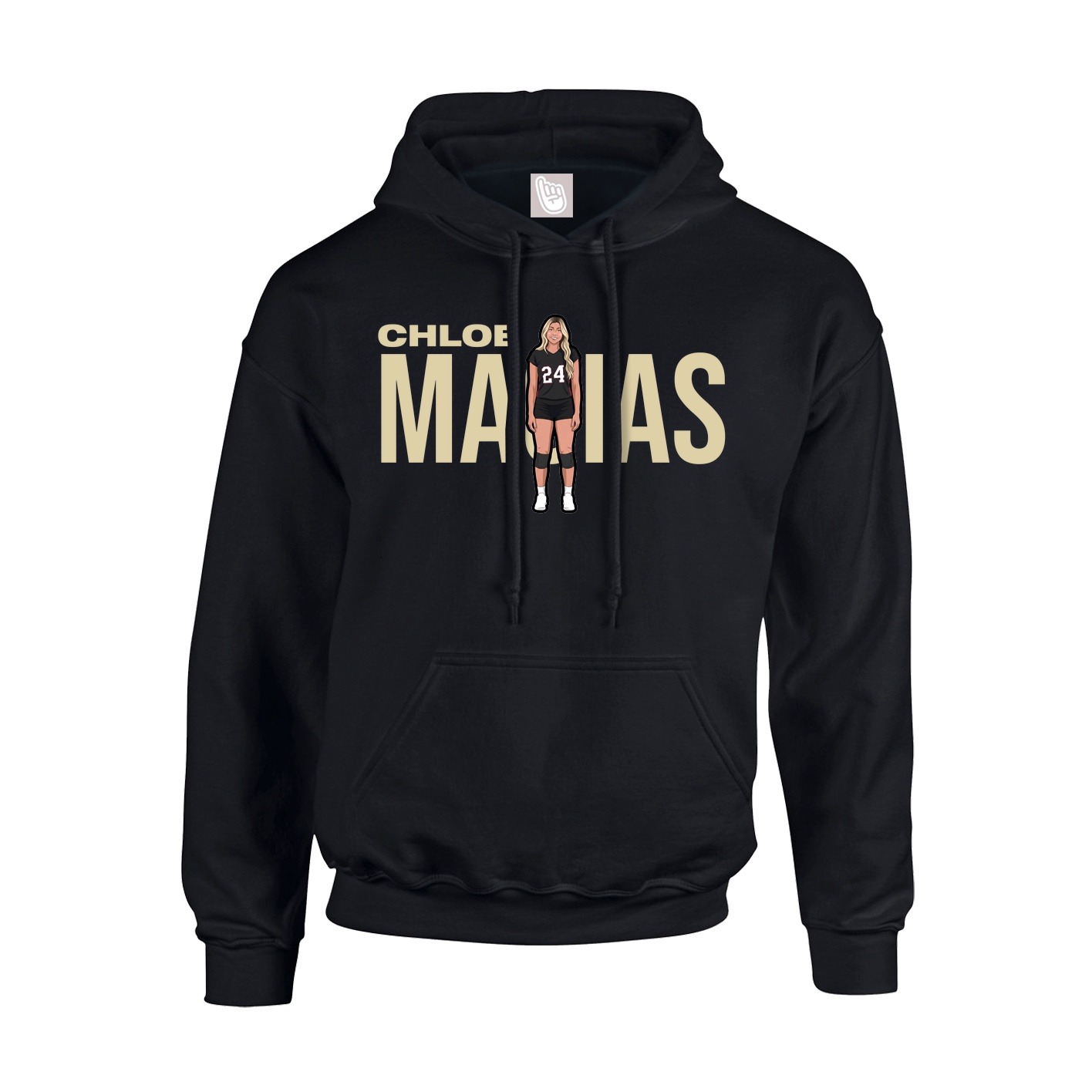 Hoodie — Player Name in Black