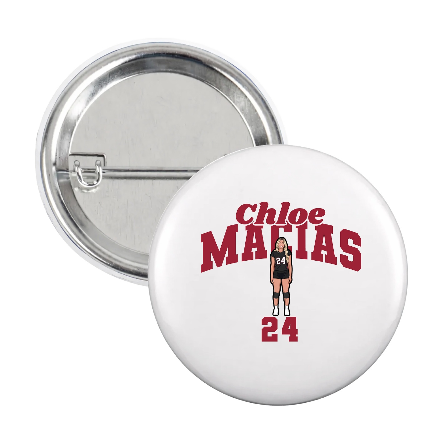 Game Day Button — Signature Arch in White
