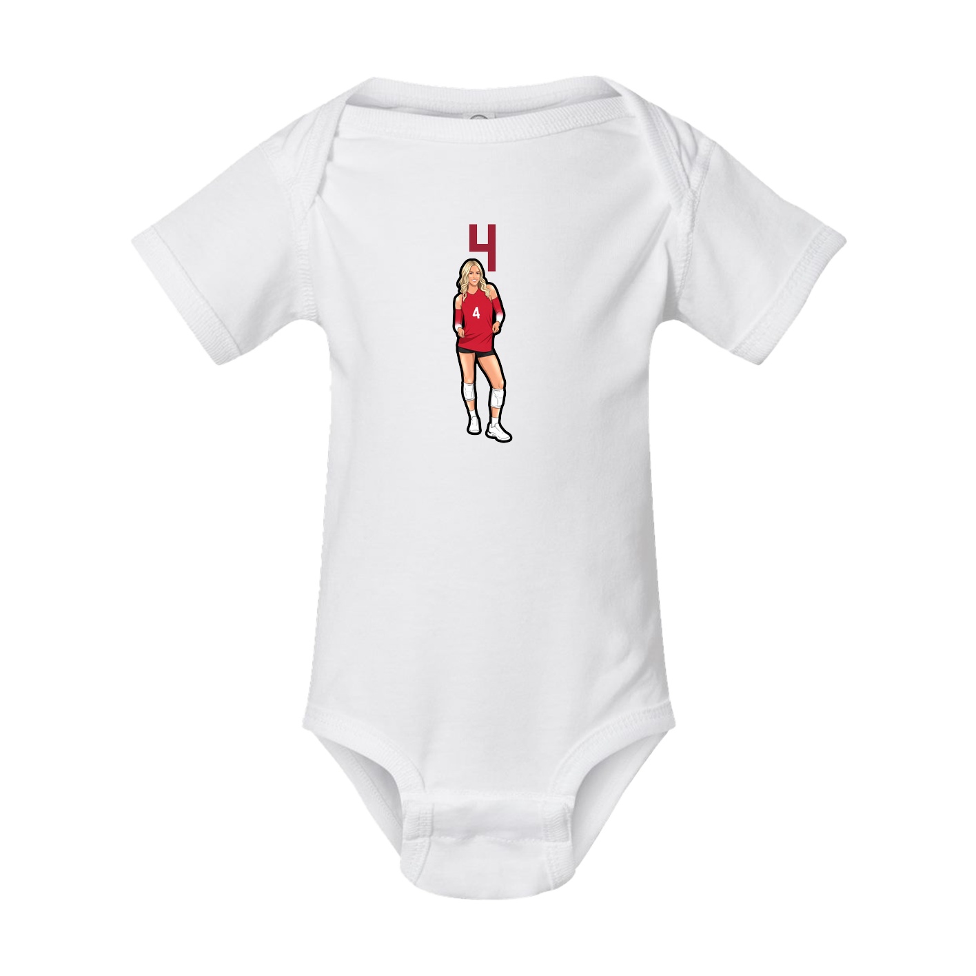 Baby Onesie — Number Top in White