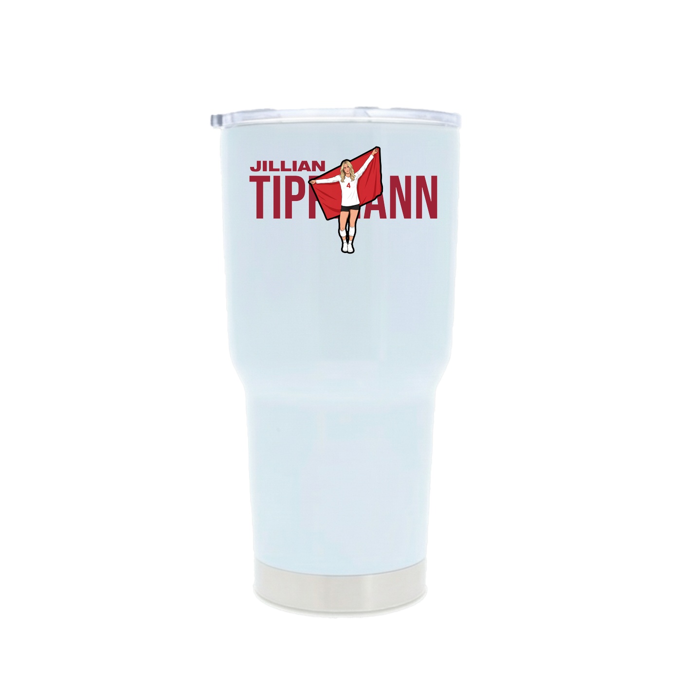 30oz Stainless Steel Tumbler — Player Name in White