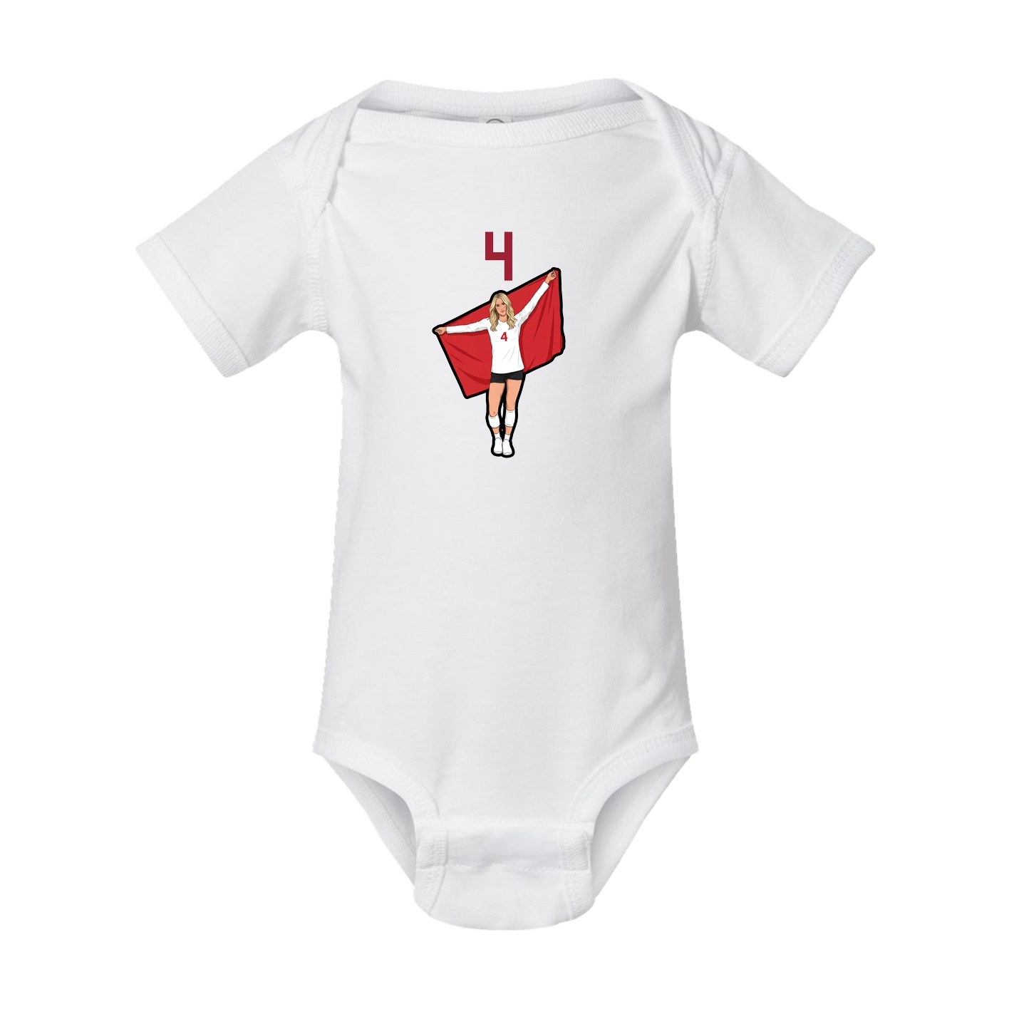 Baby Onesie — Number Top in White