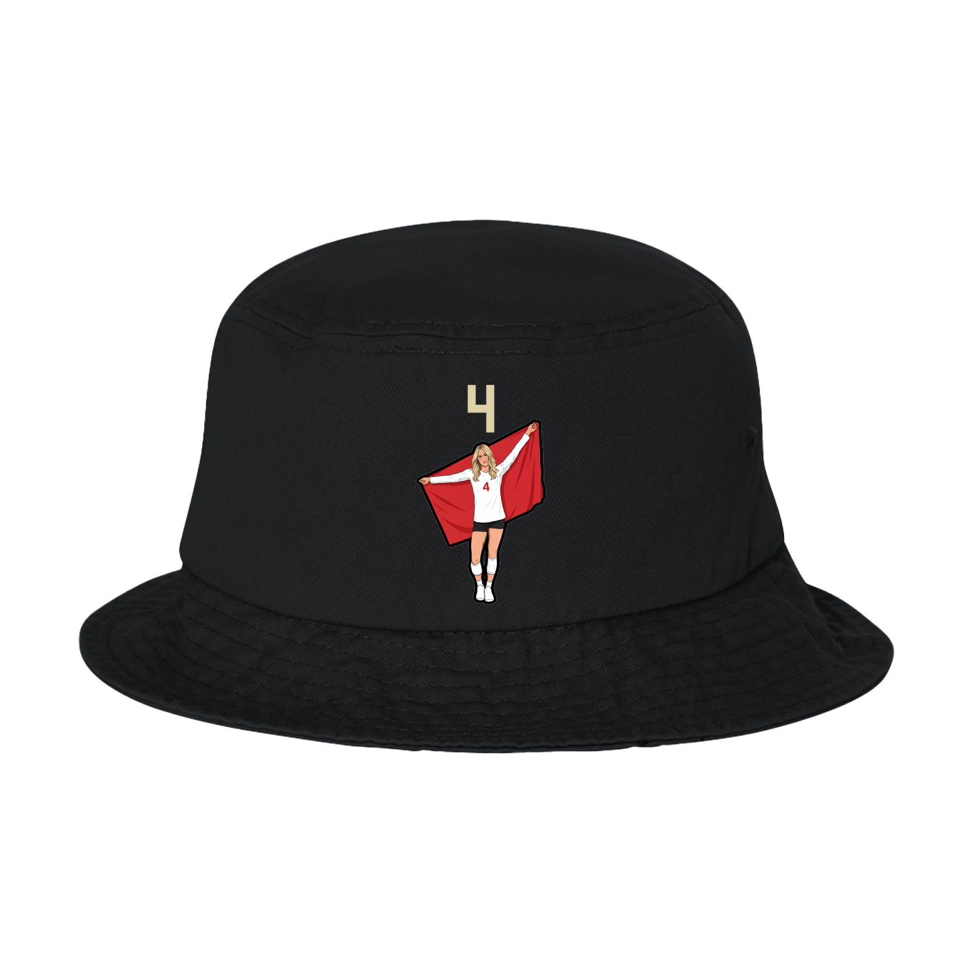 Bucket Cap — Number Top in Black