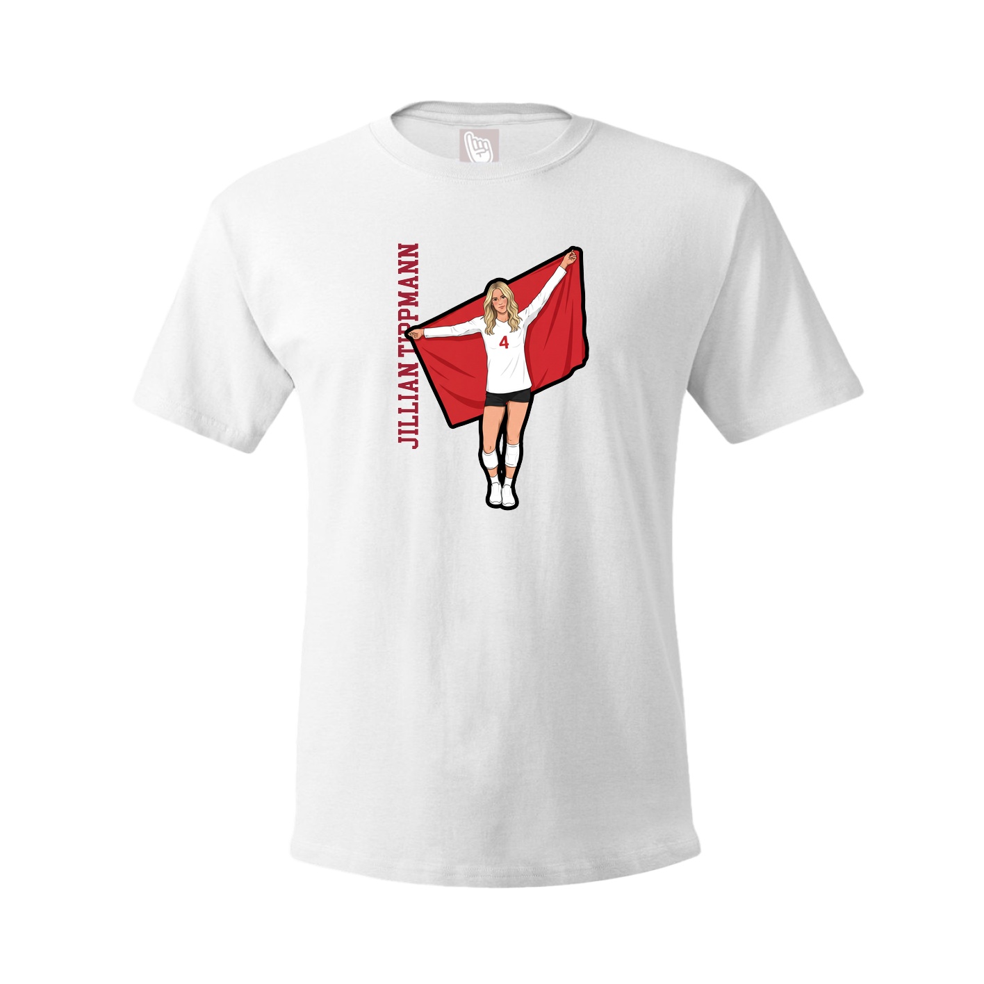 Tee — Name Vertical in White