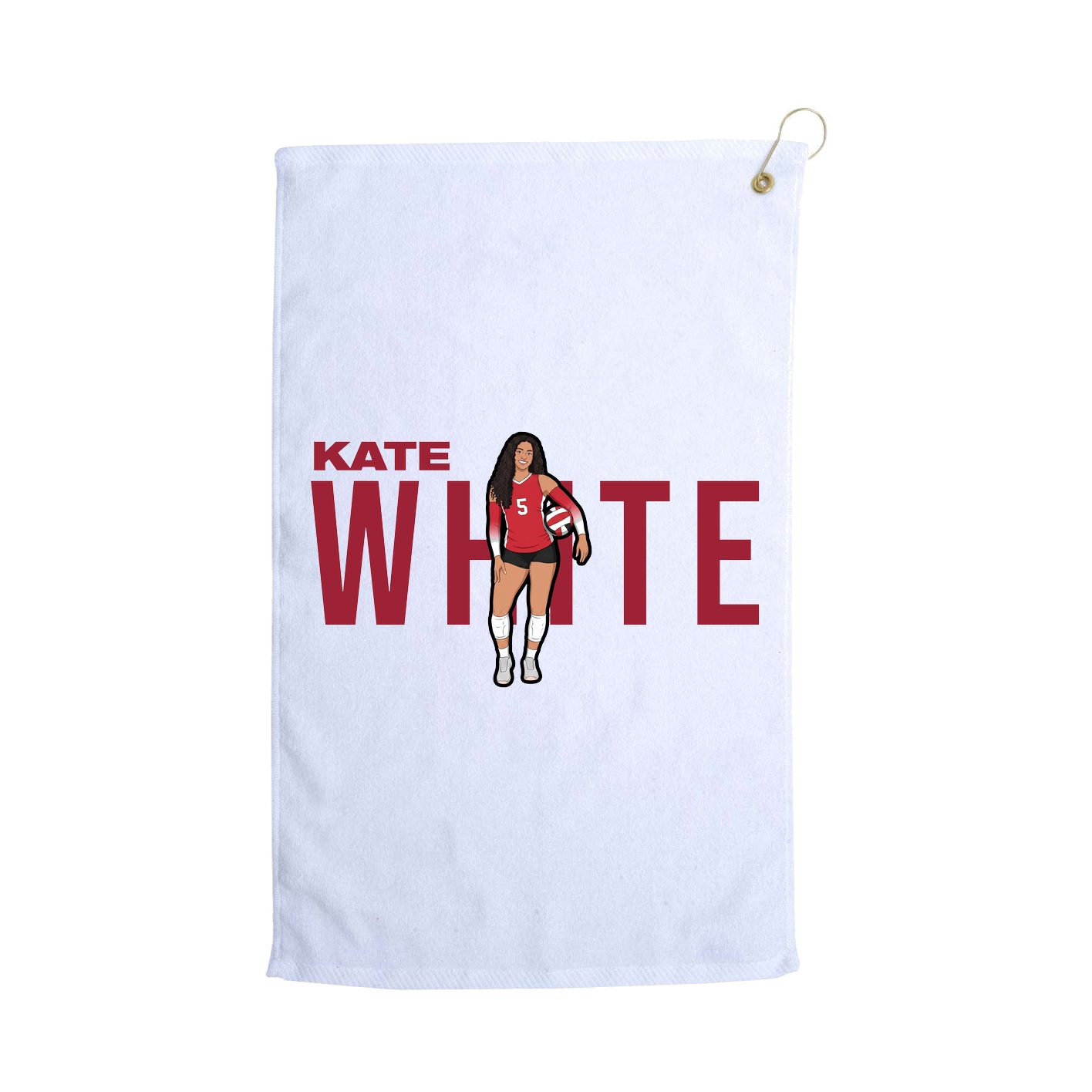 Golf Towel — Player Name in White