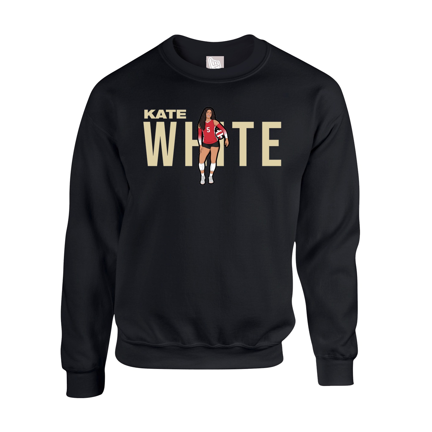 Fleece Crew — Player Name in Black
