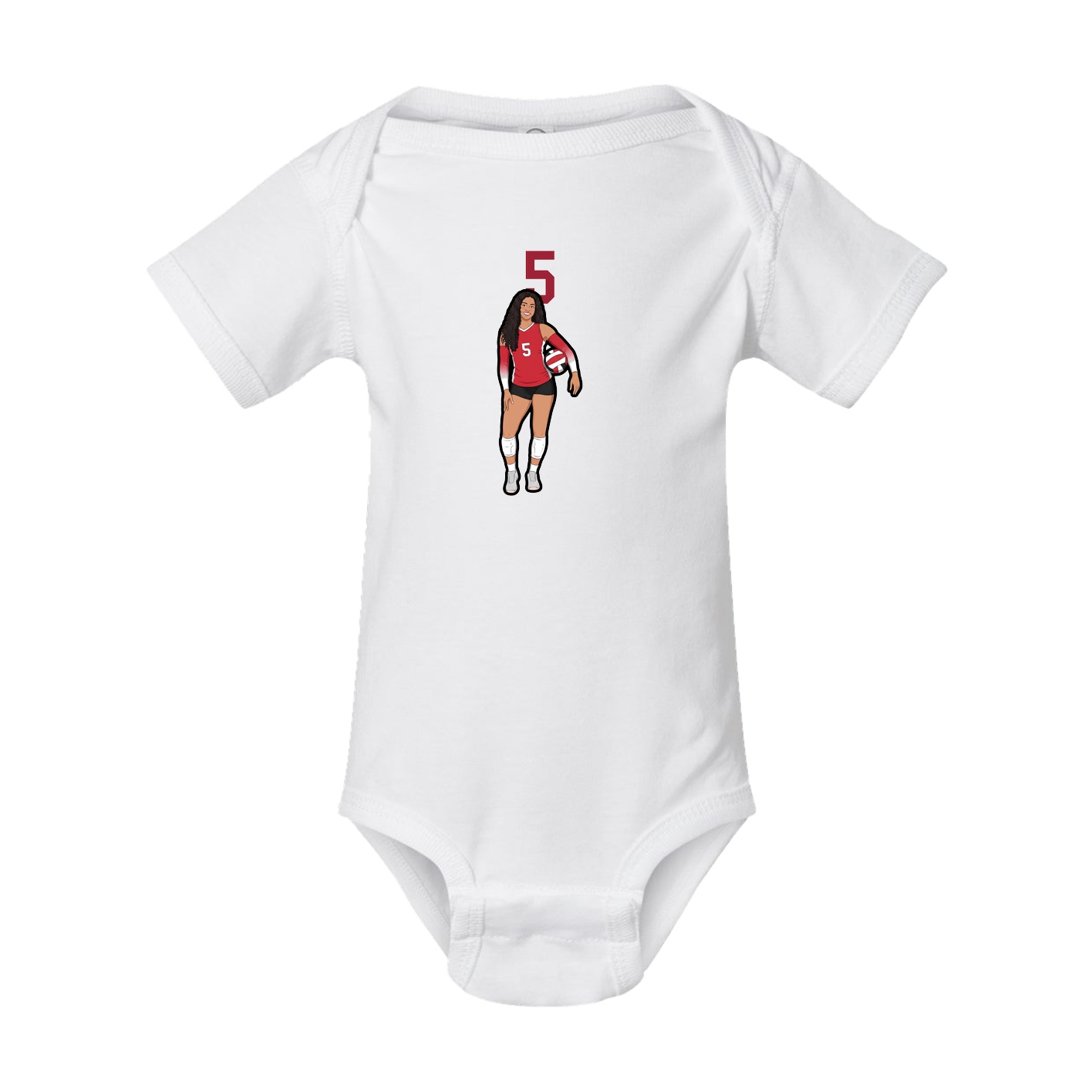 Baby Onesie — Number Top in White
