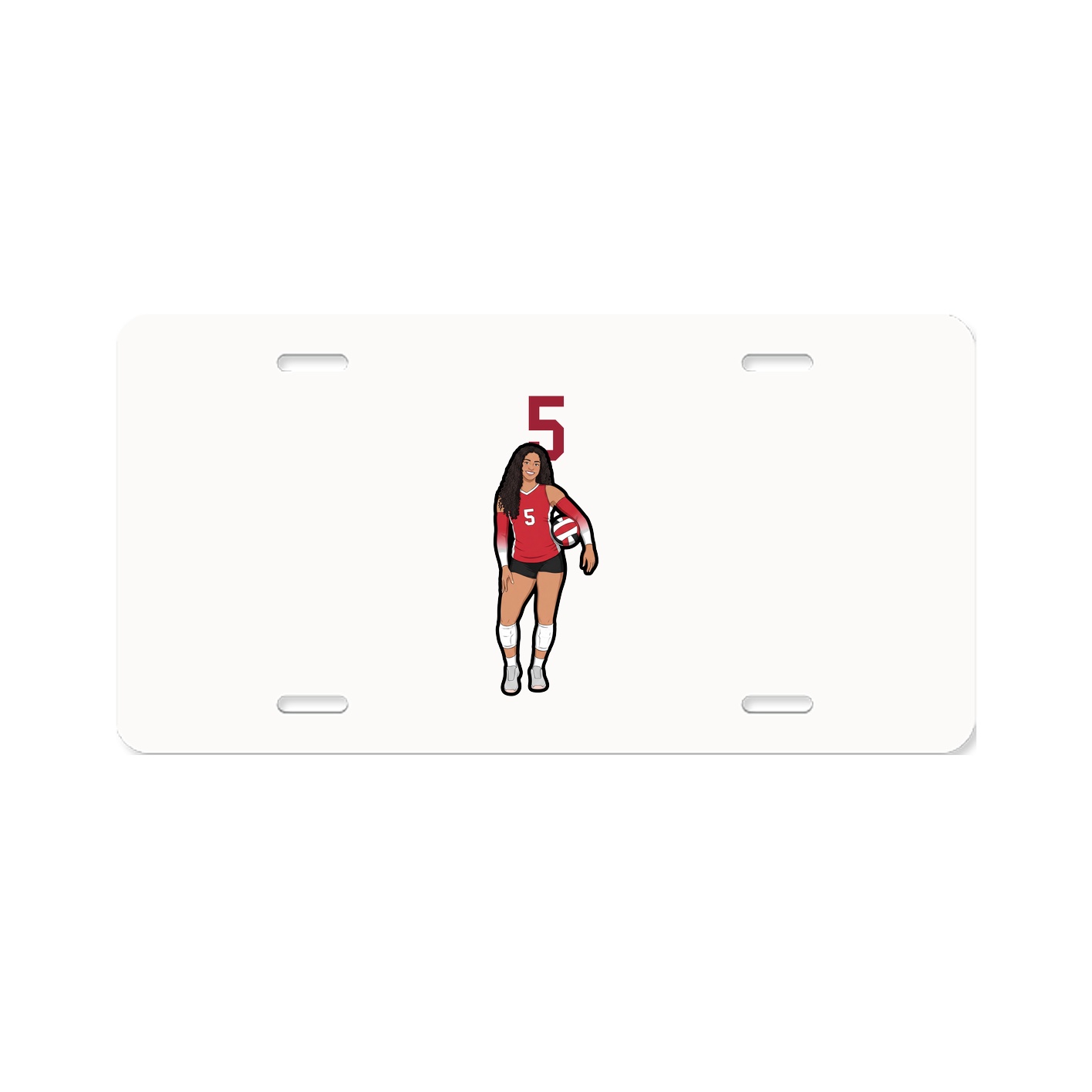 License Plate — Number Top in Classic