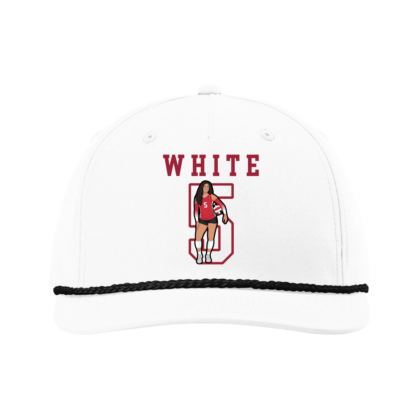 Five-Panel Classic Rope Cap — Shirsey in White