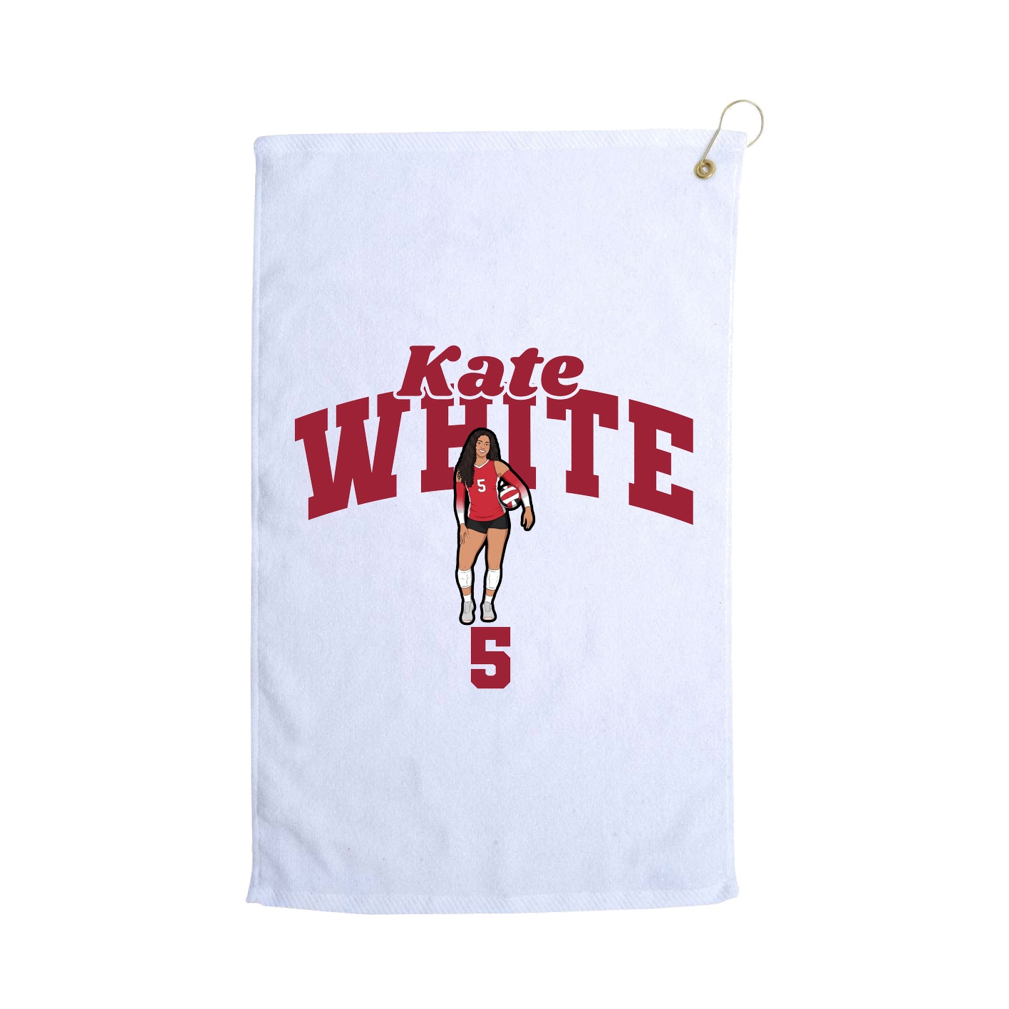 Golf Towel — Signature Arch in White