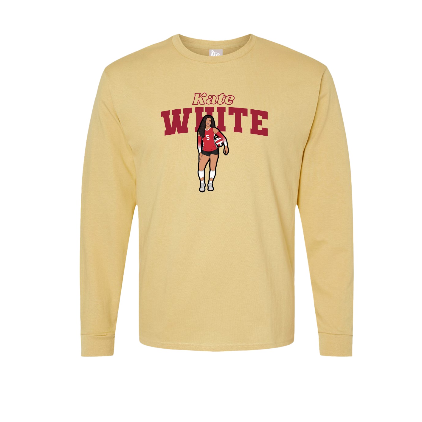 Long Sleeve Tee — Name Arch in Vegas Gold