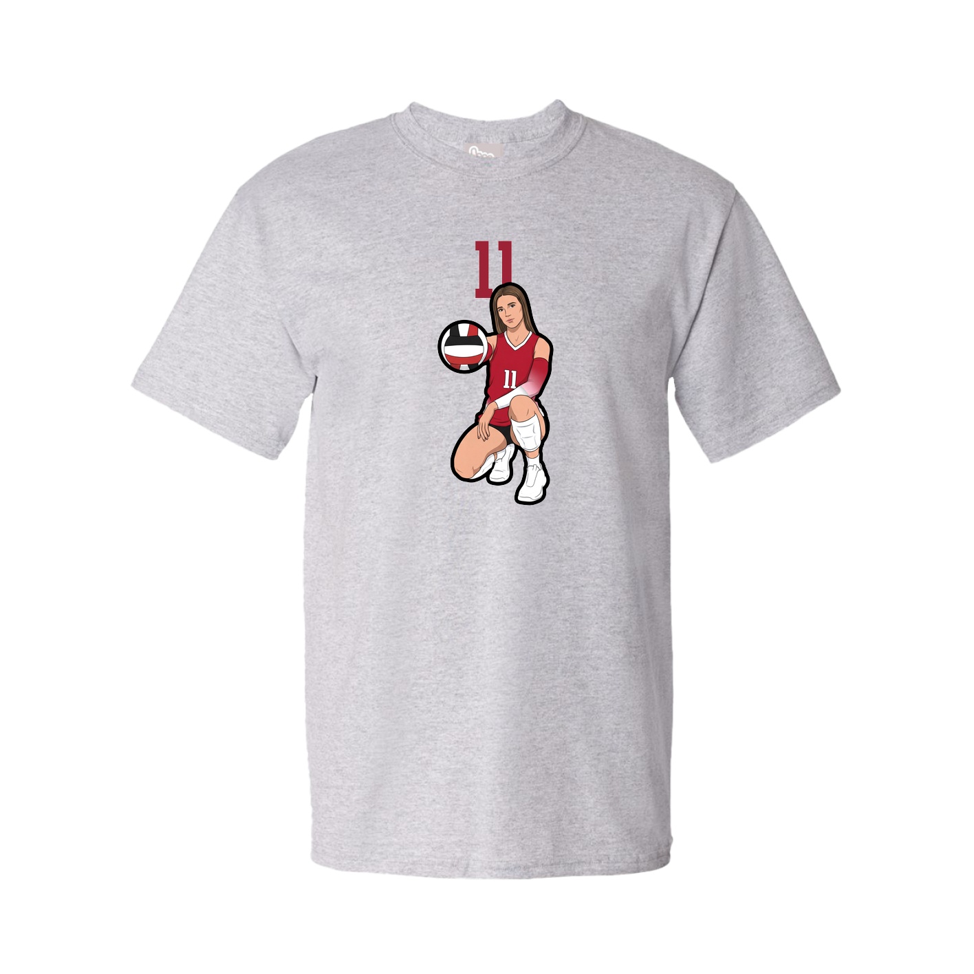 Youth Tee — Number Top in Grey