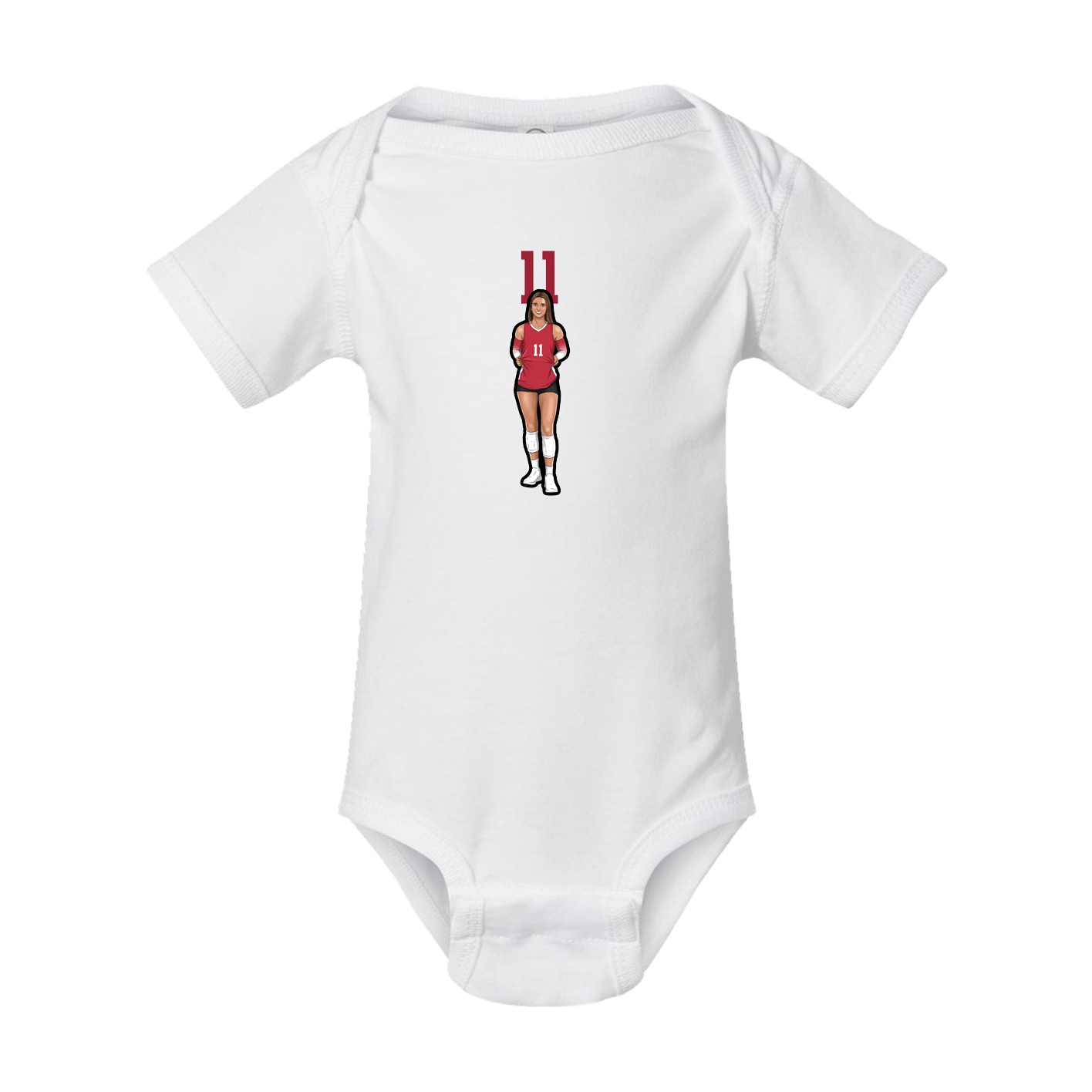 Baby Onesie — Number Top in White