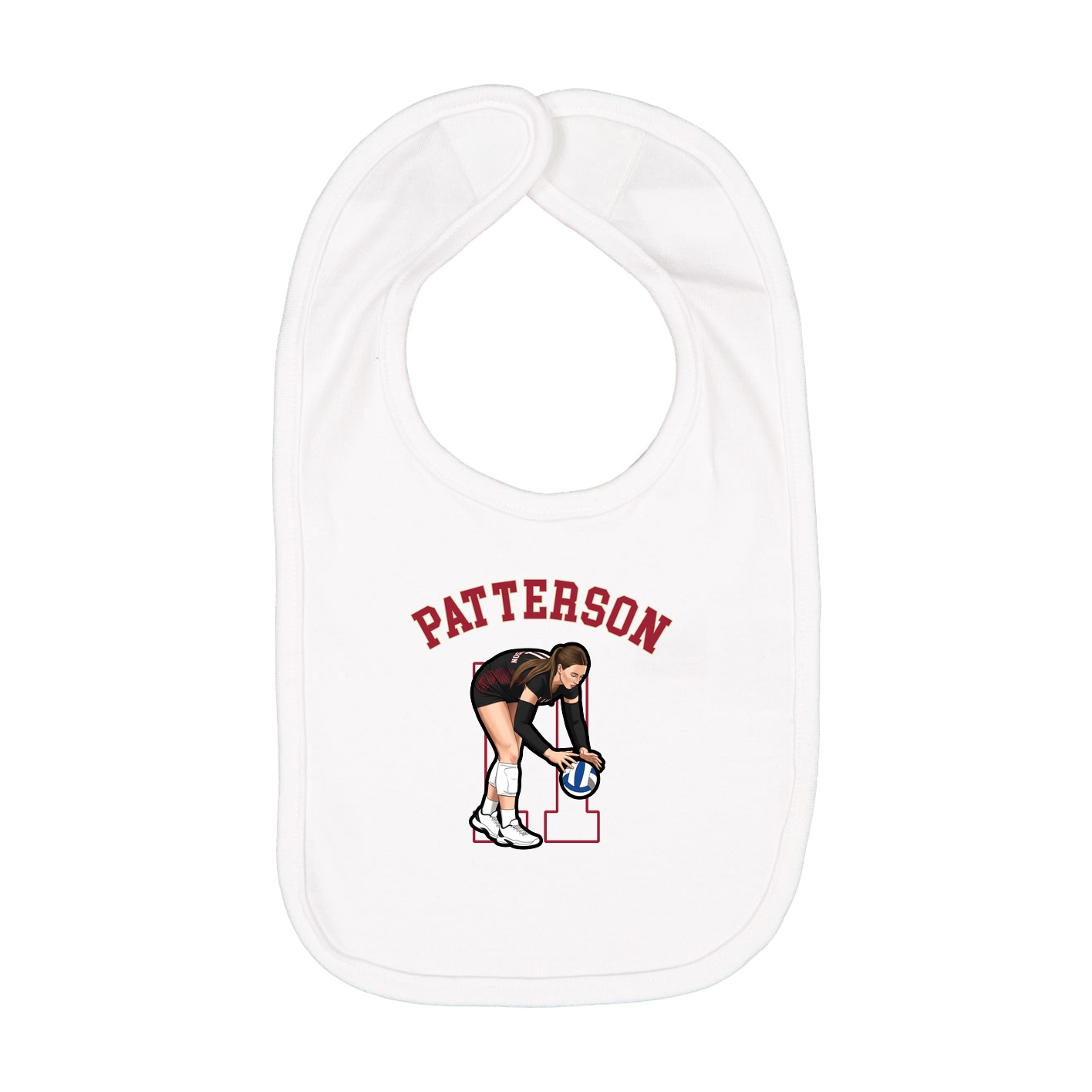 Infant Bib — Shirsey Arch in White