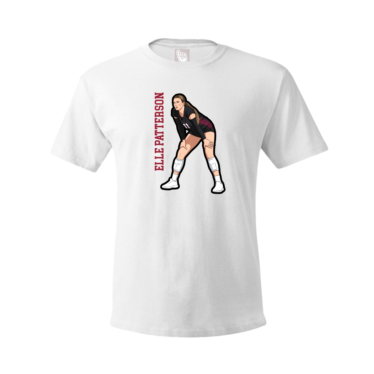 Youth Tee — Name Vertical in White
