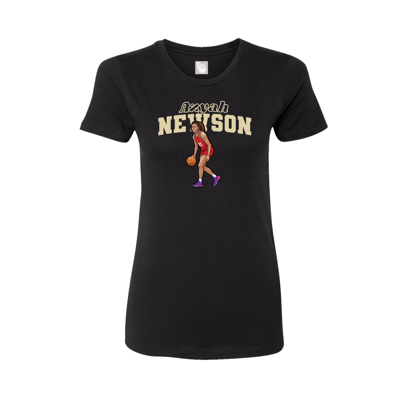 Womens Tee — Name Arch in Black