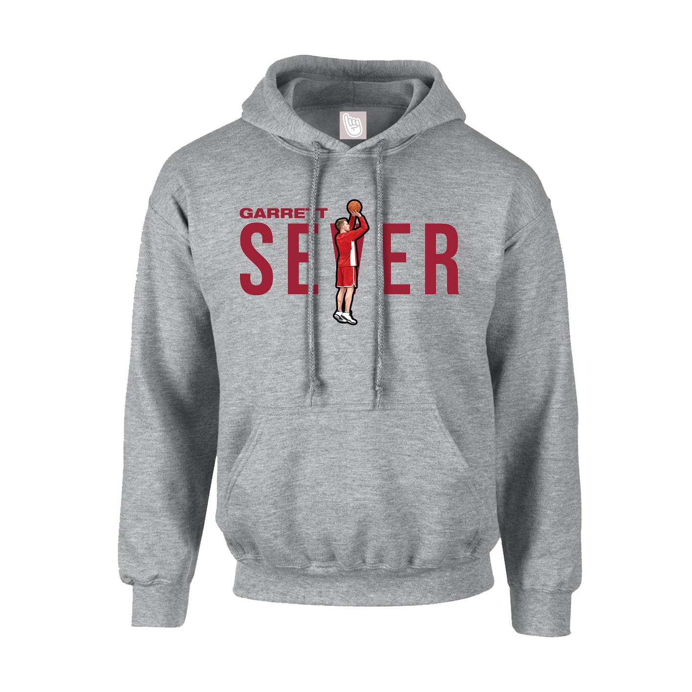 Hoodie — Player Name in Grey