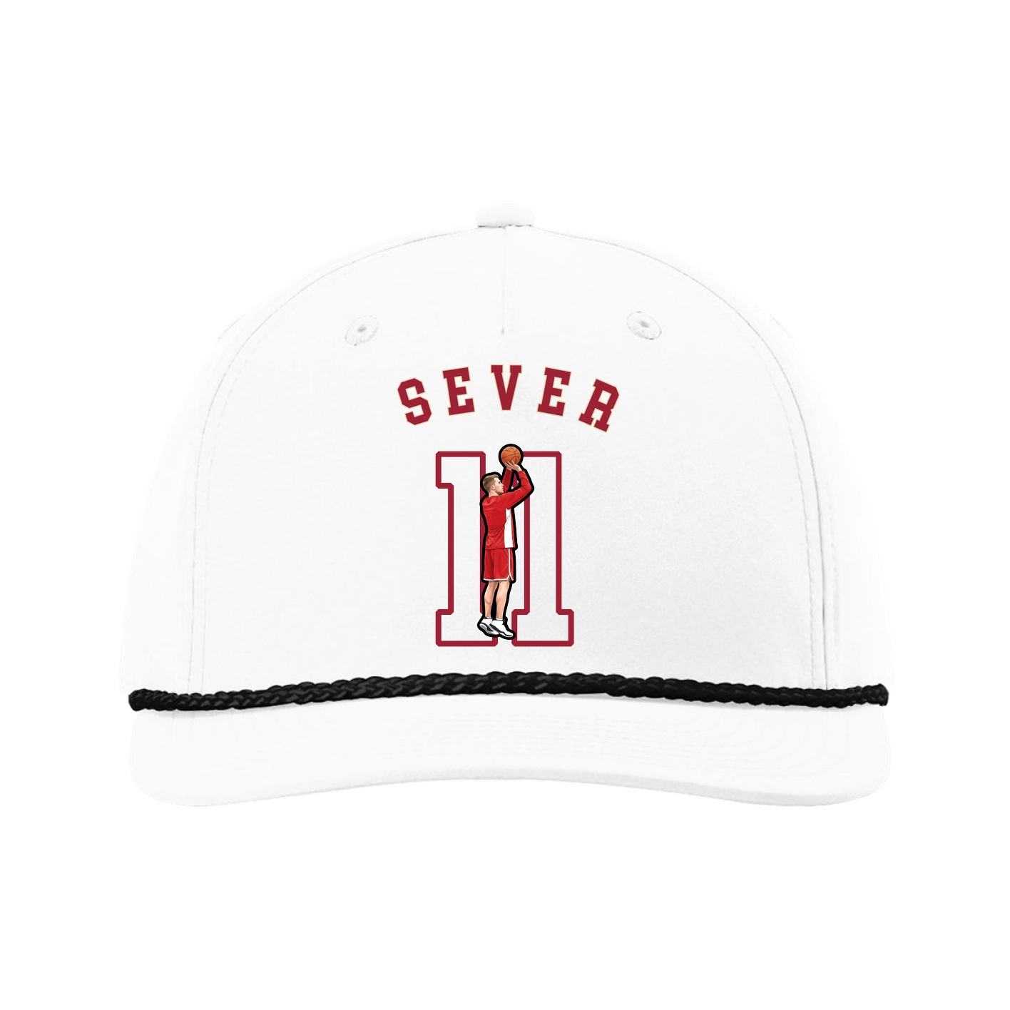 Five-Panel Classic Rope Cap — Shirsey Arch in White