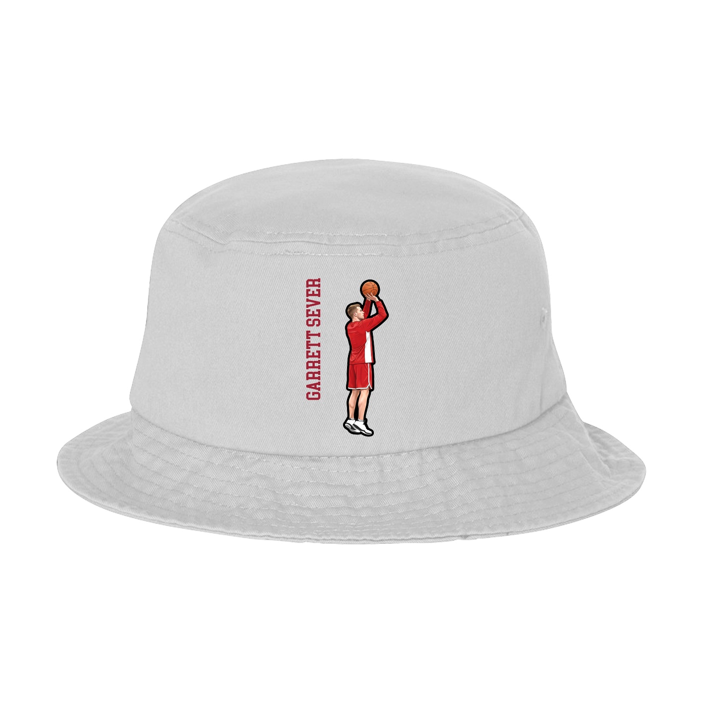 Bucket Cap — Name Vertical in White