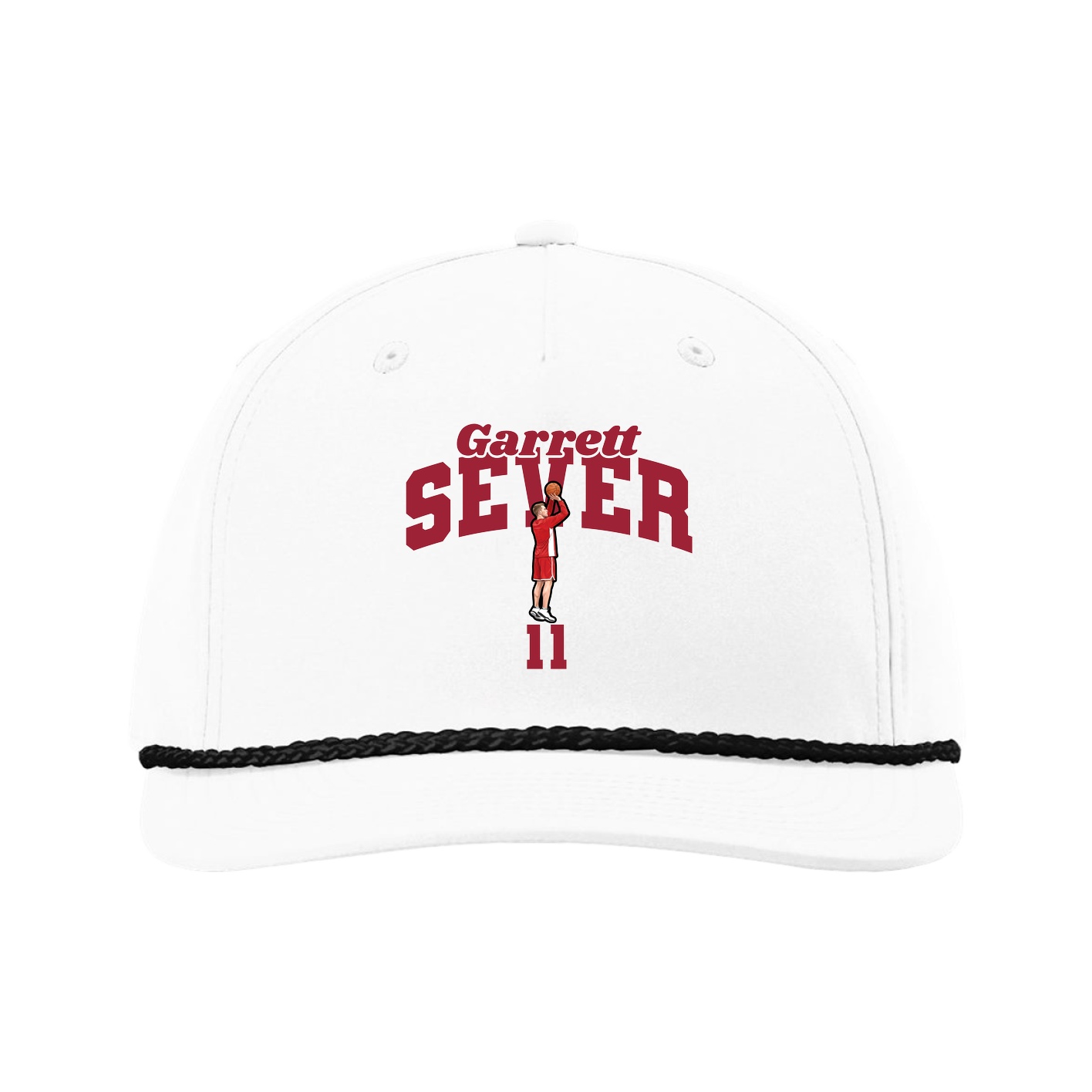 Five-Panel Classic Rope Cap — Signature Arch in White