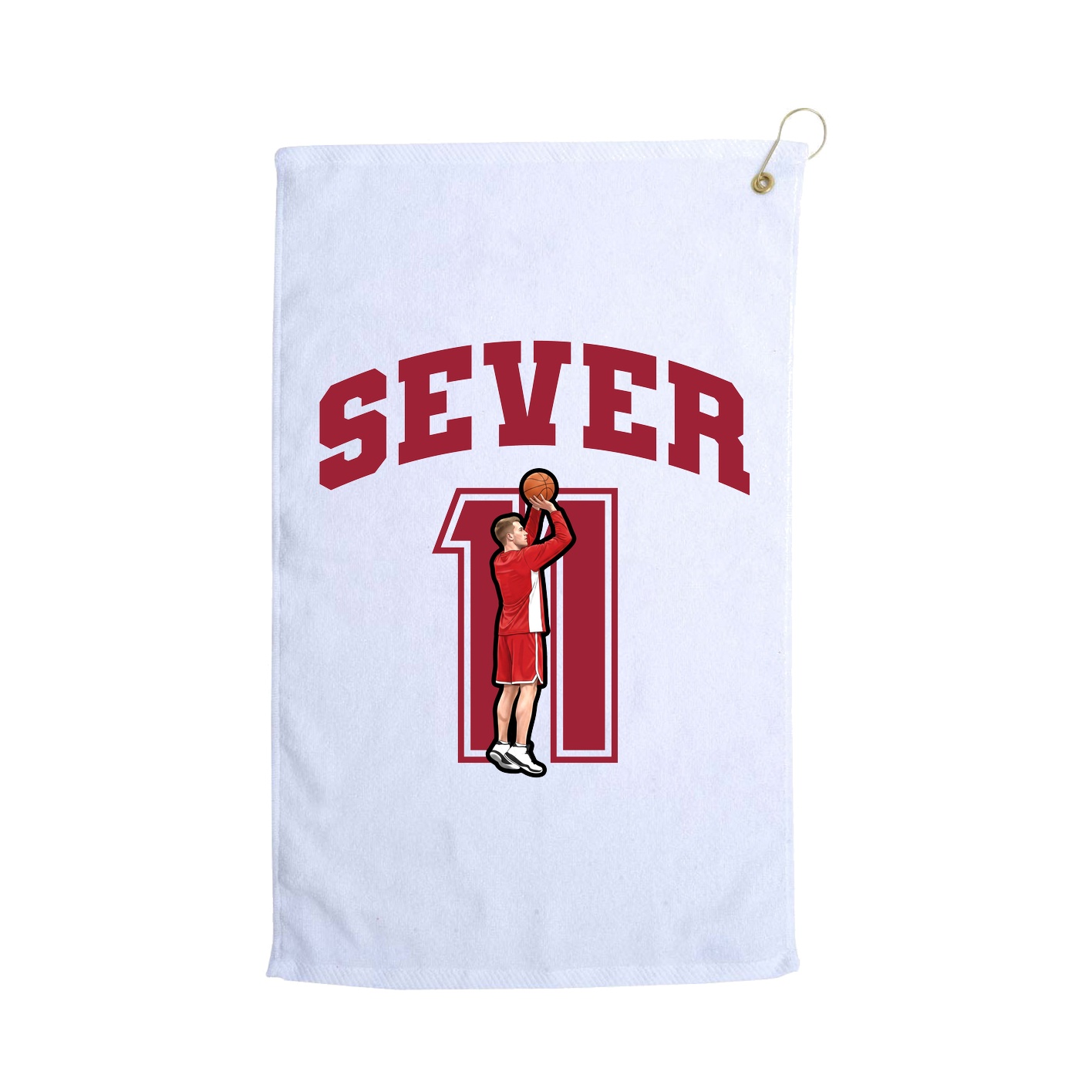 Golf Towel — Number in White