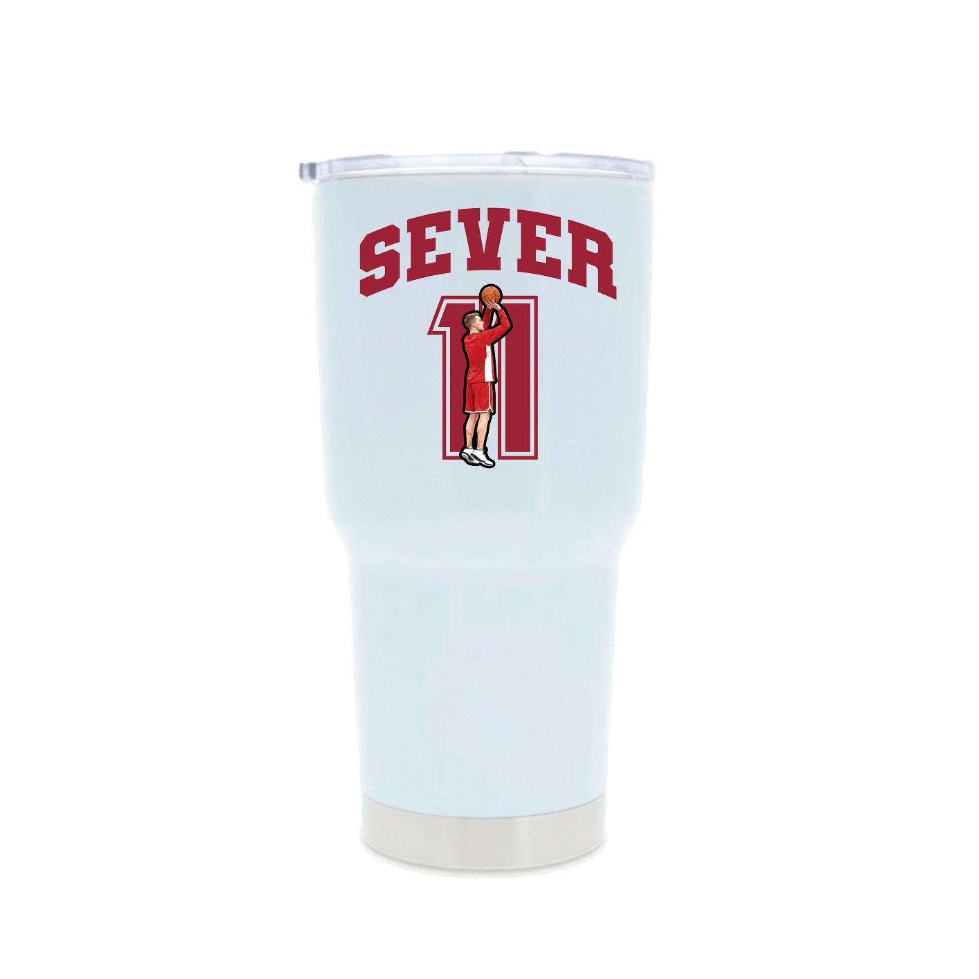 30oz Stainless Steel Tumbler — Number in White