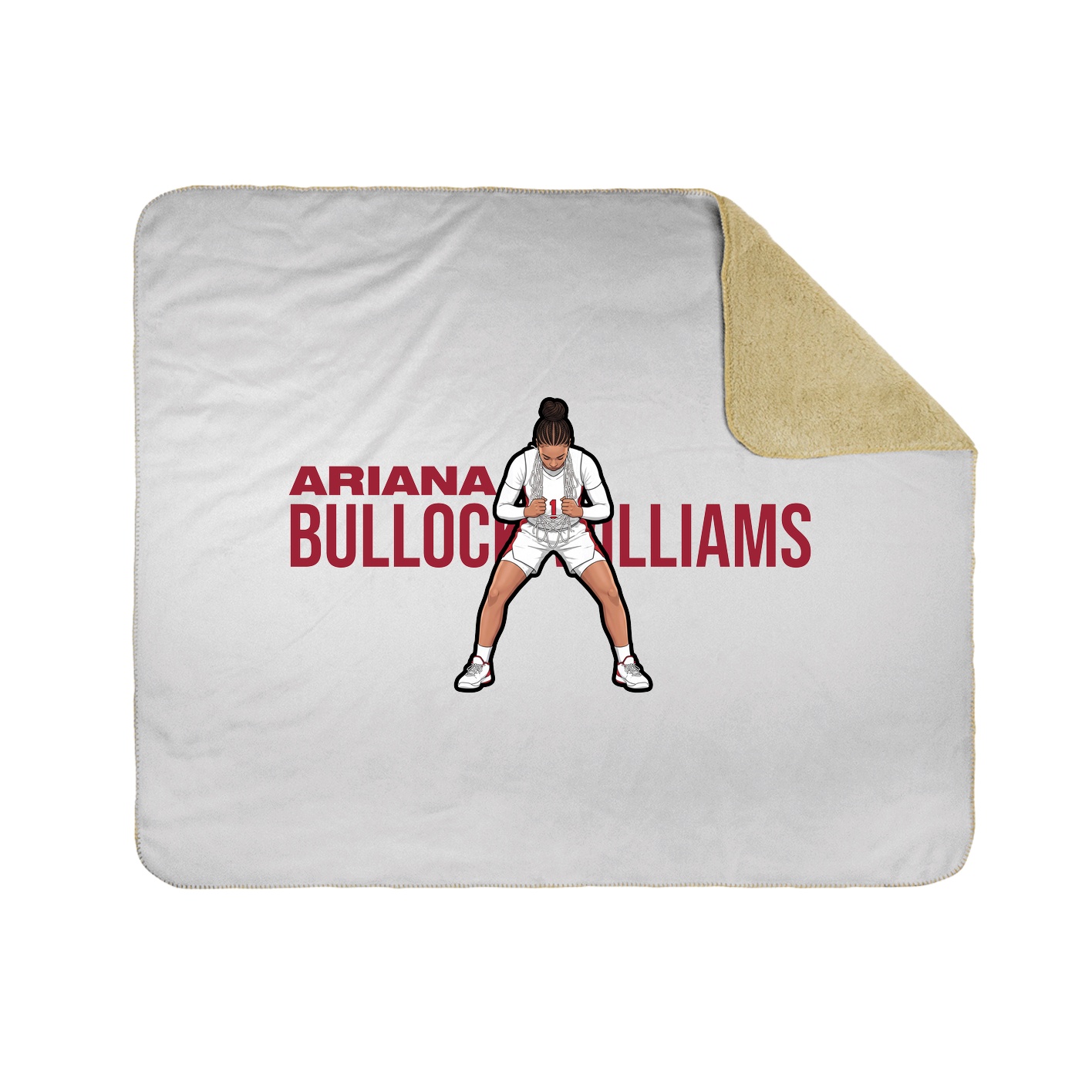 Throw Blanket — Player Name in White