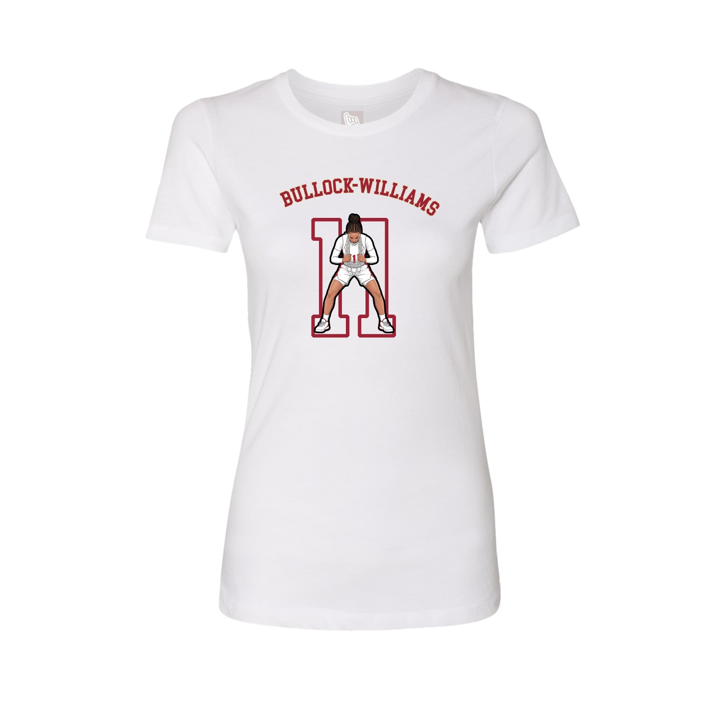 Fitted Women's Tee — Shirsey Arch in White