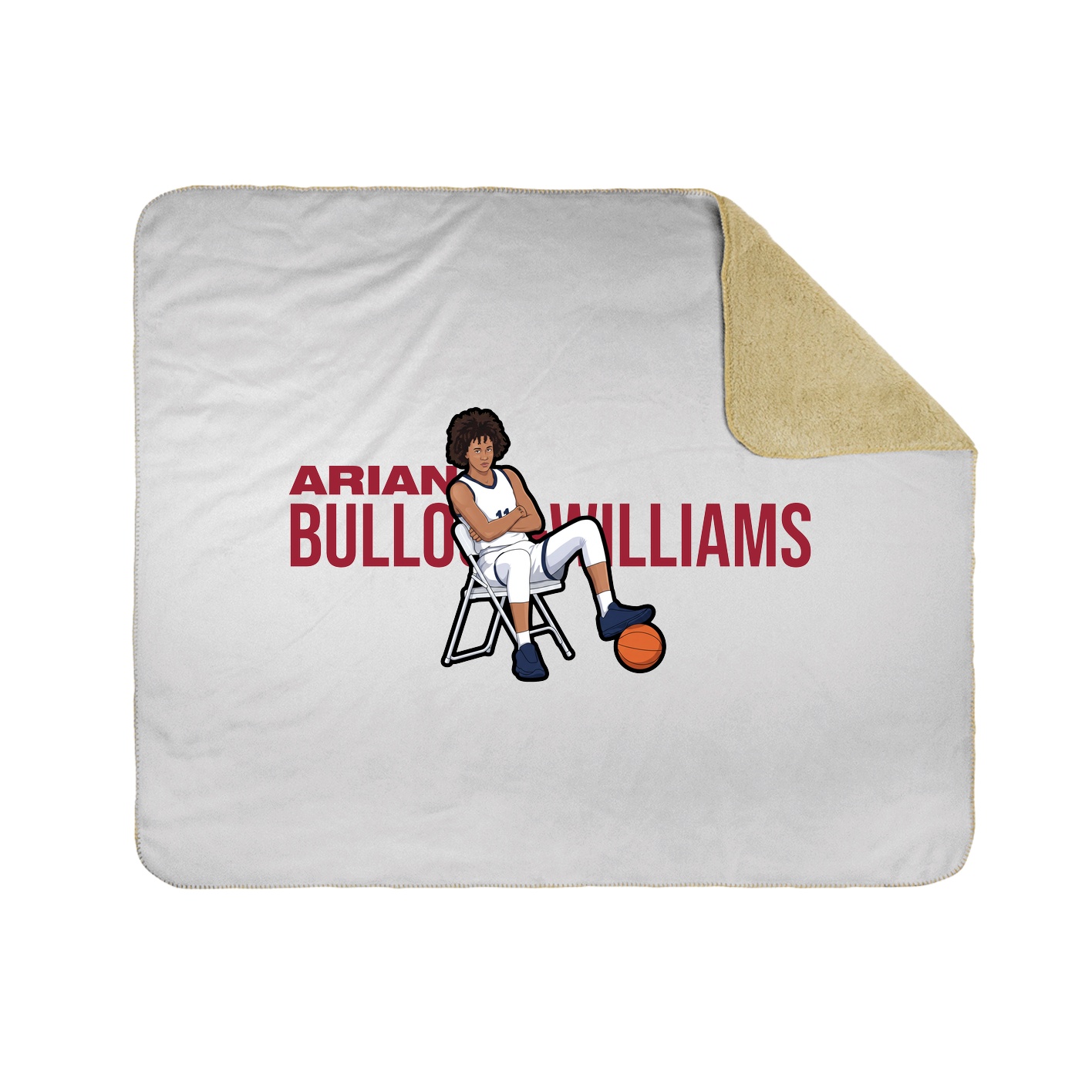 Throw Blanket — Player Name in White