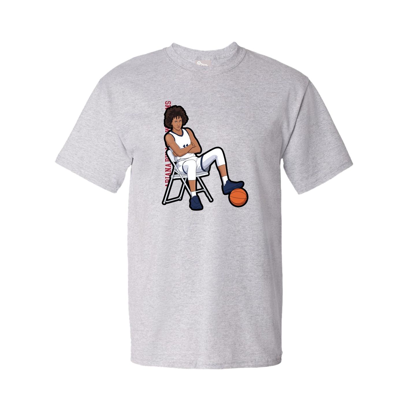 Youth Tee — Name Vertical in Grey