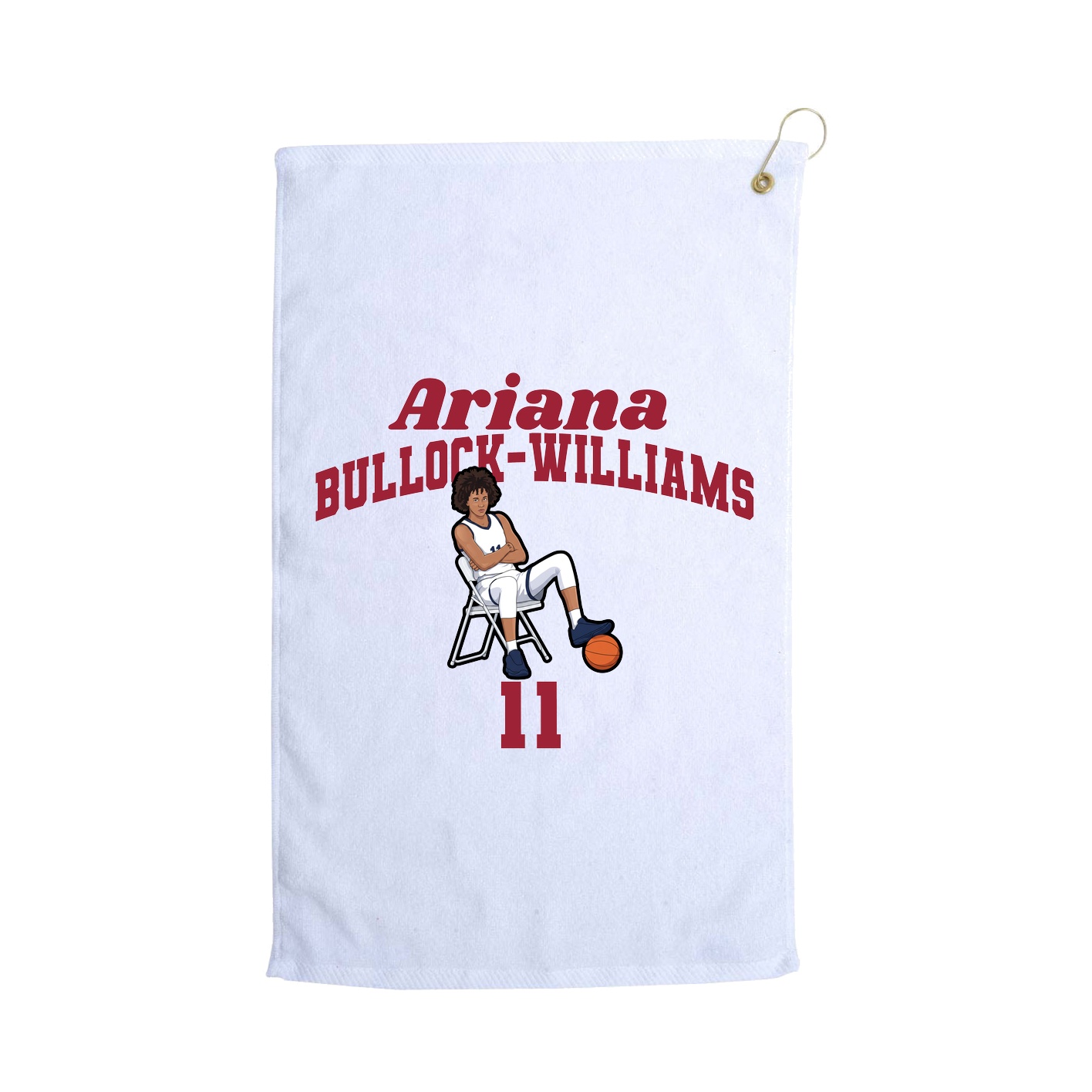 Golf Towel — Signature Arch in White