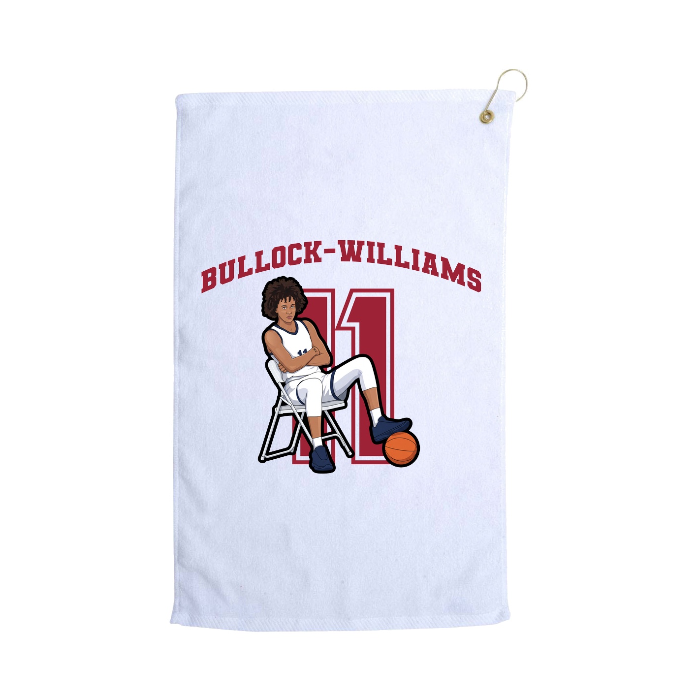 Golf Towel — Number in White