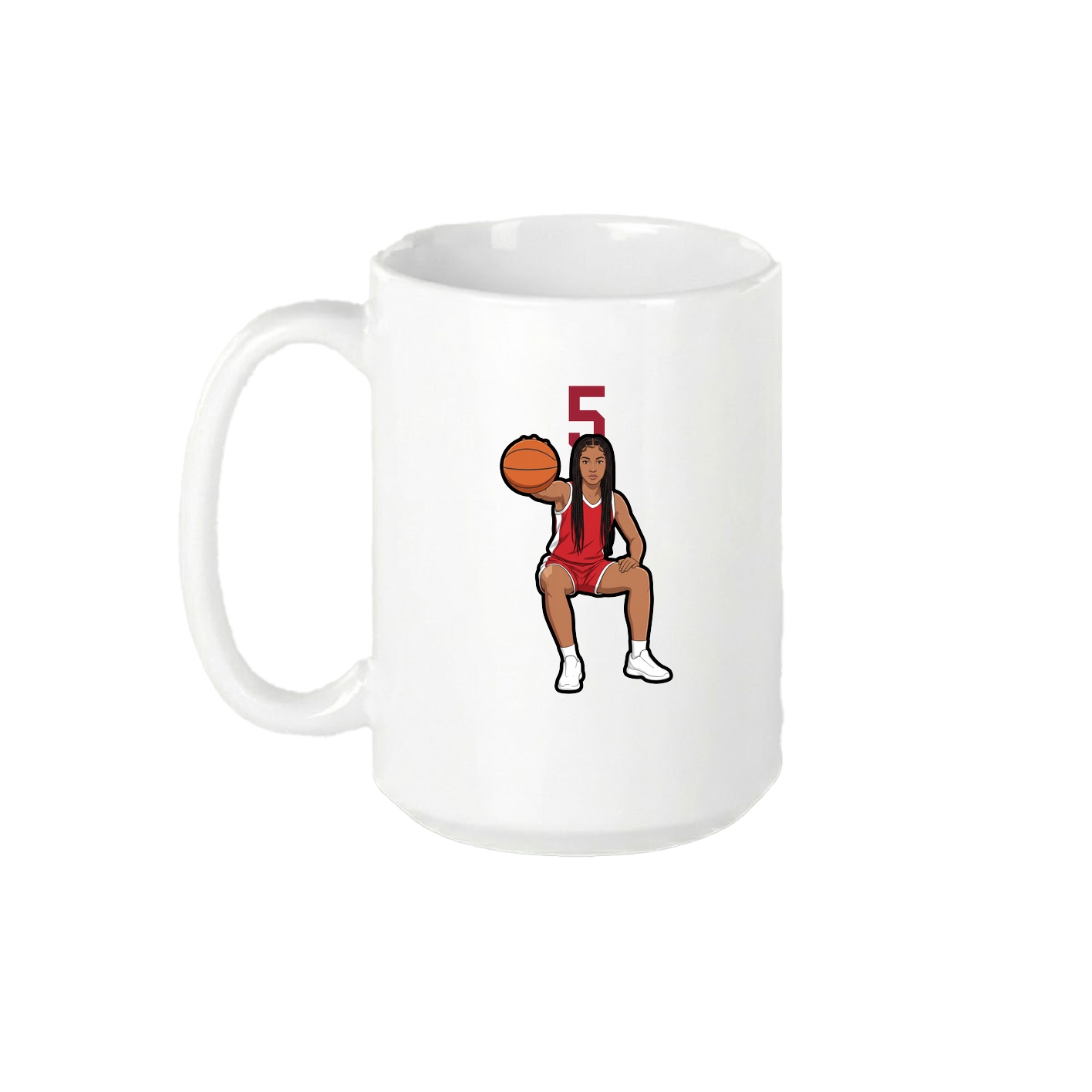 15oz Coffee Mug — Number Top in White