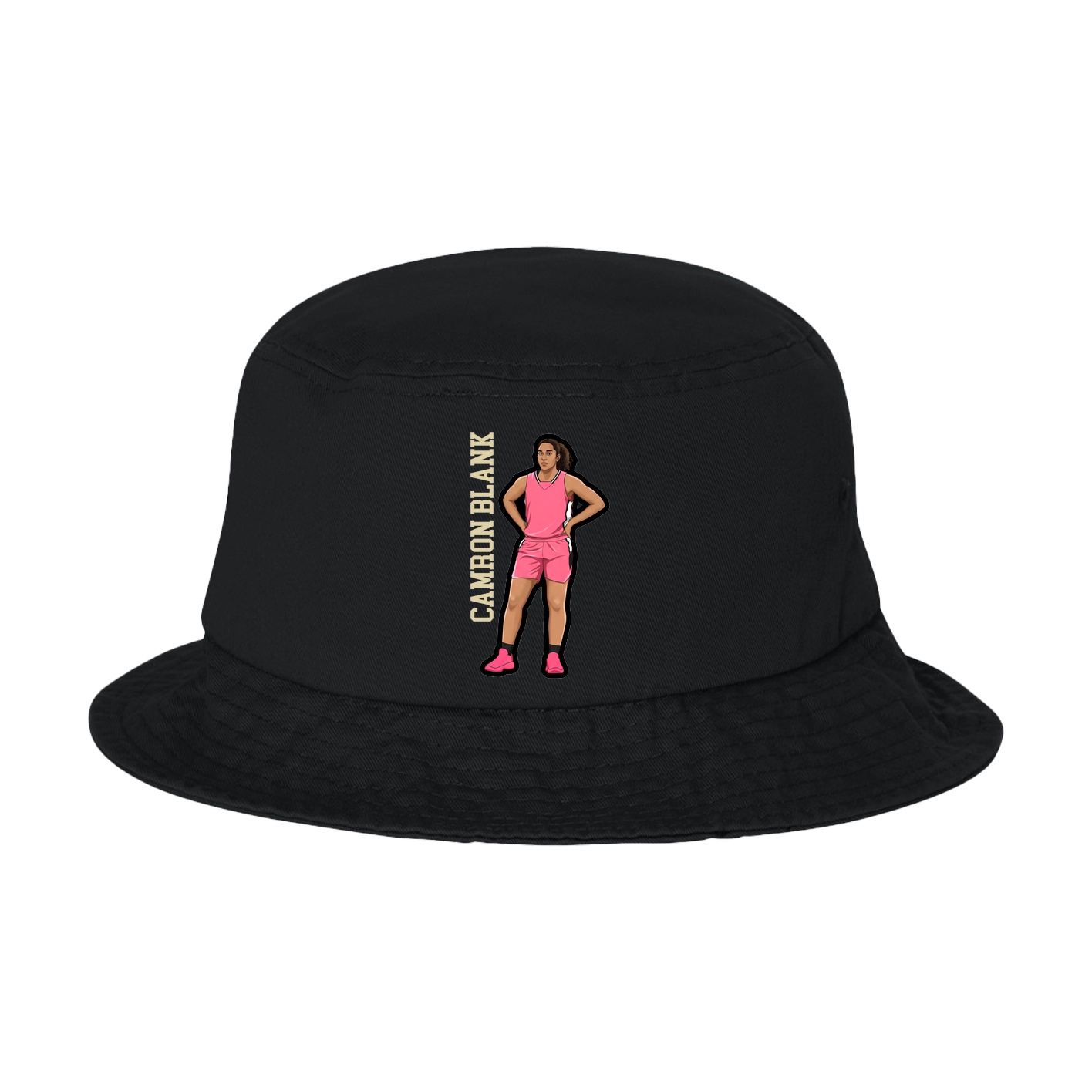 Bucket Cap — Name Vertical in Black