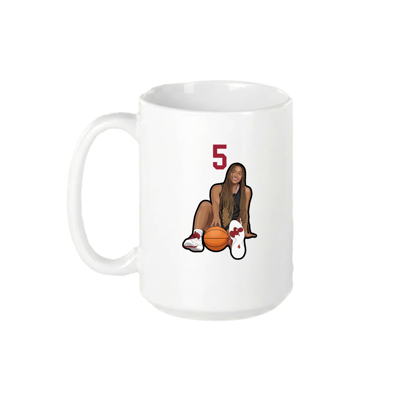 15oz Coffee Mug — Number Top in White