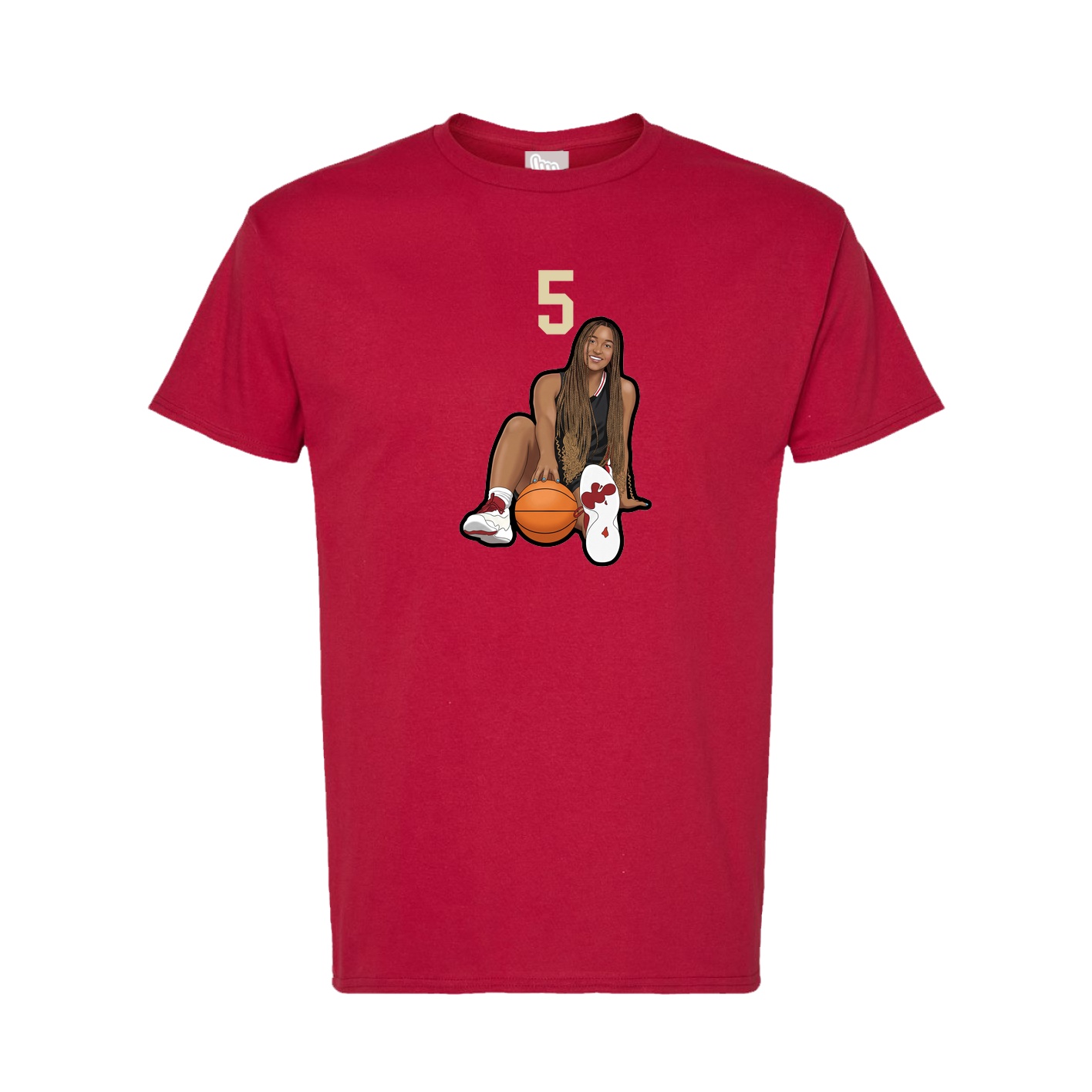 Tee — Number Top in Crimson
