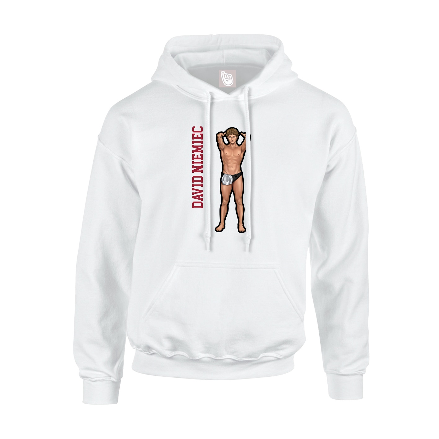 Youth Hoodie — Name Vertical in White