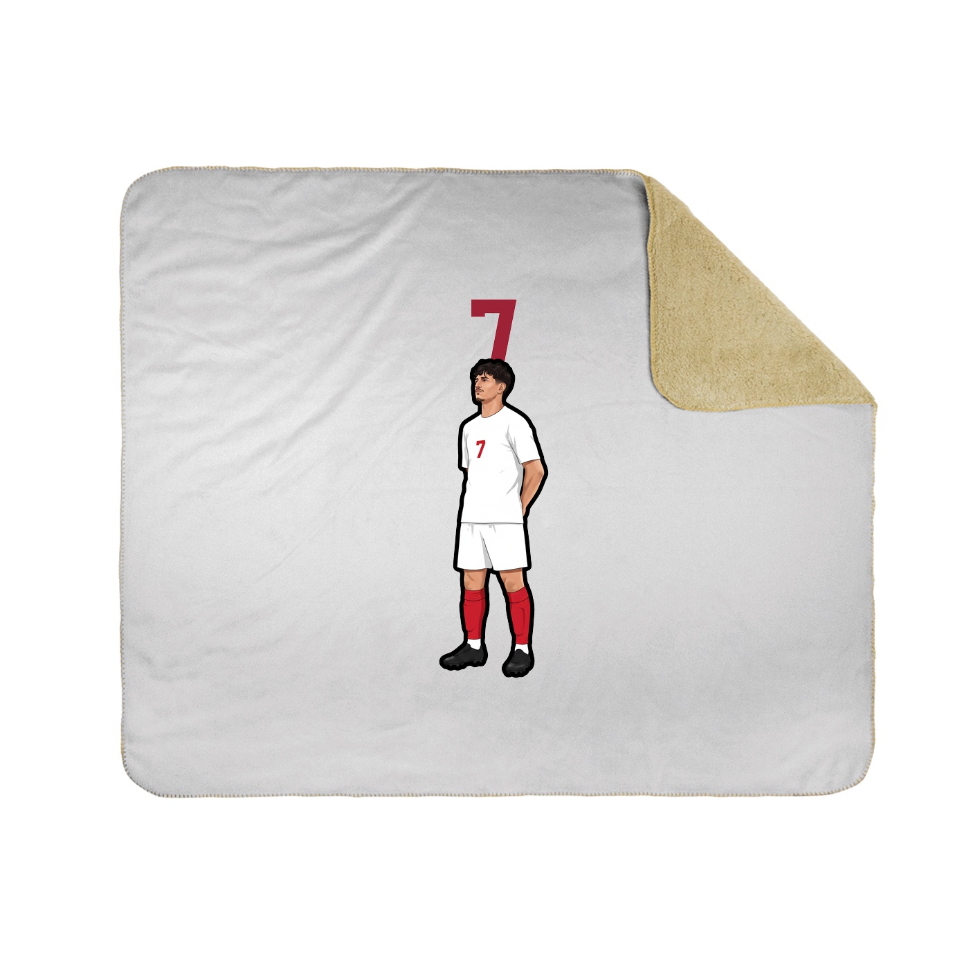 Throw Blanket — Number Top in White