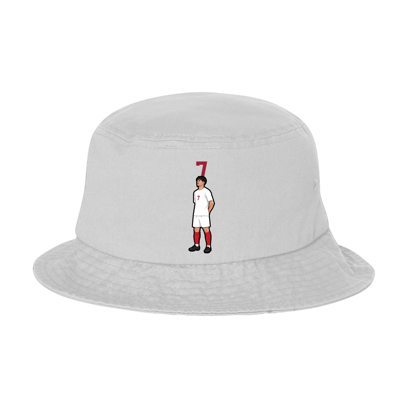 Bucket Cap — Number Top in White