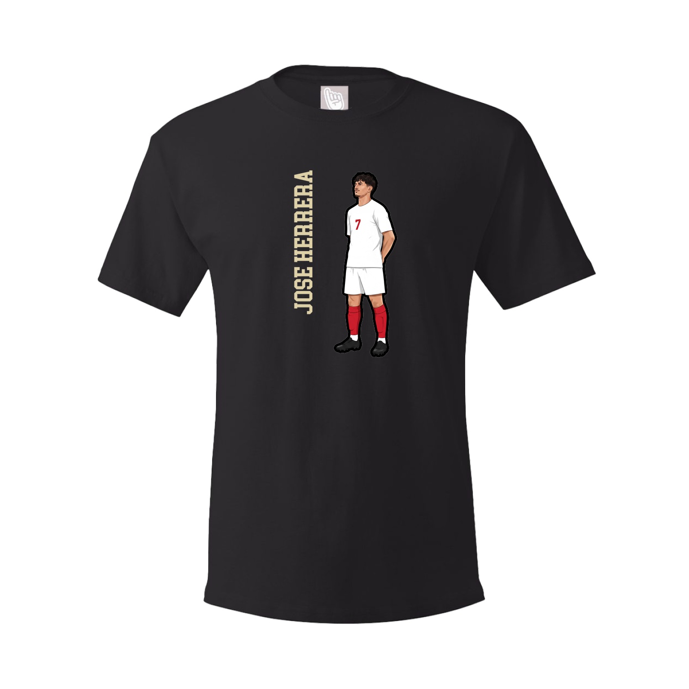 Youth Tee — Name Vertical in Black