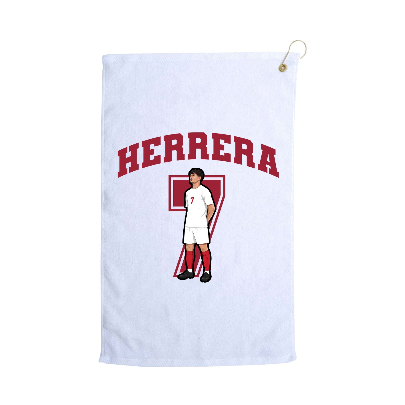 Golf Towel — Number in White