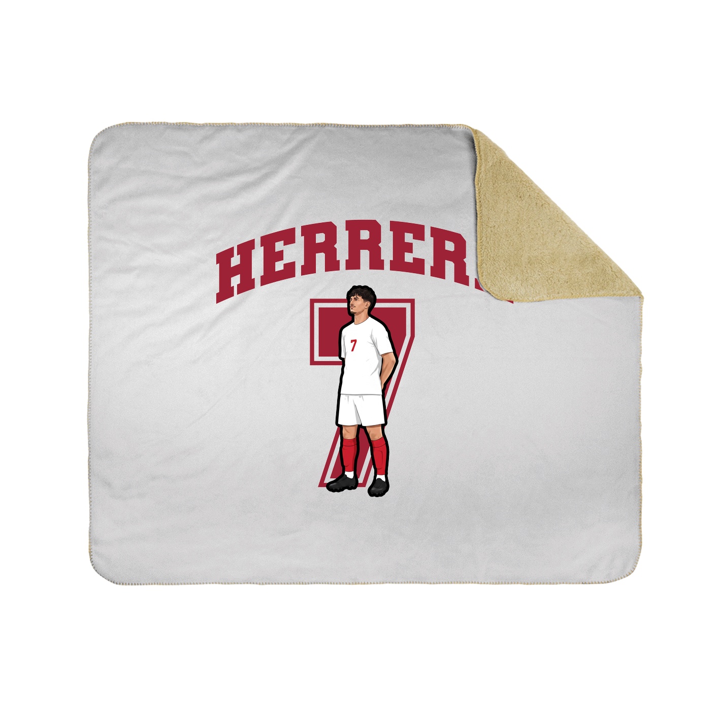 Throw Blanket — Number in White