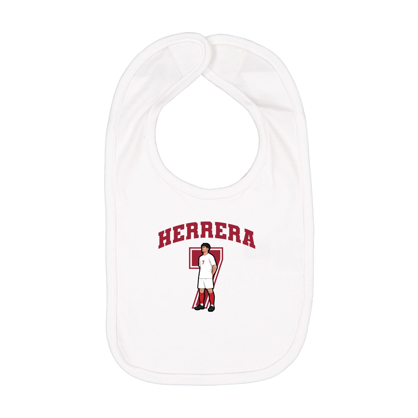 Infant Bib — Number in White